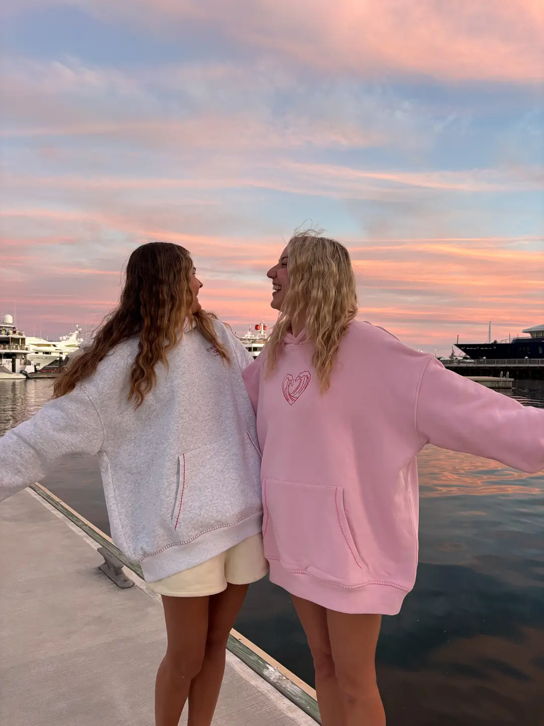Pearl Grey Hibiscus Flowers Hoodie - Image 5
