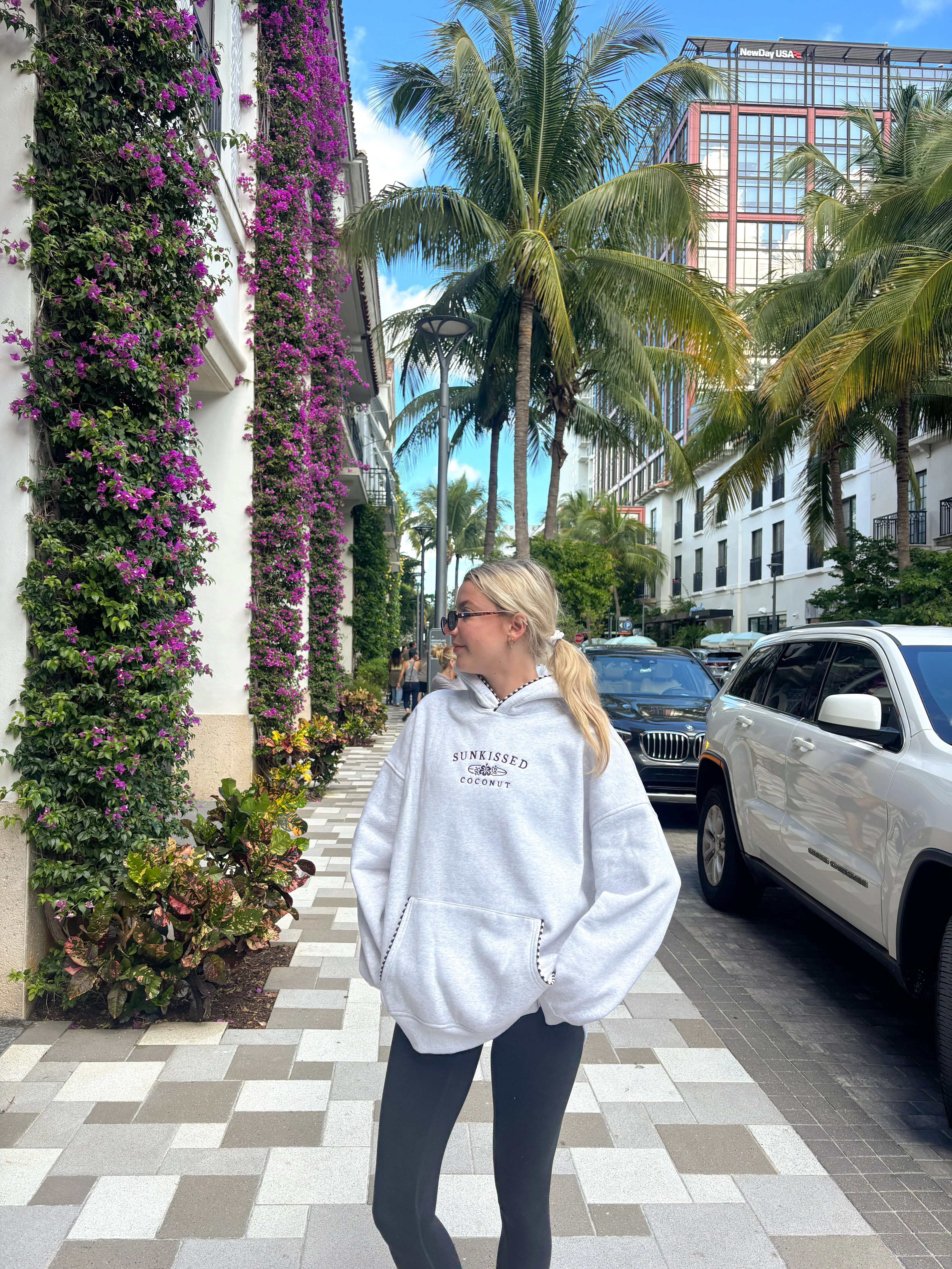 Pearl Grey Lexi Stitched Sunkissedcoconut Hoodie - Image 3