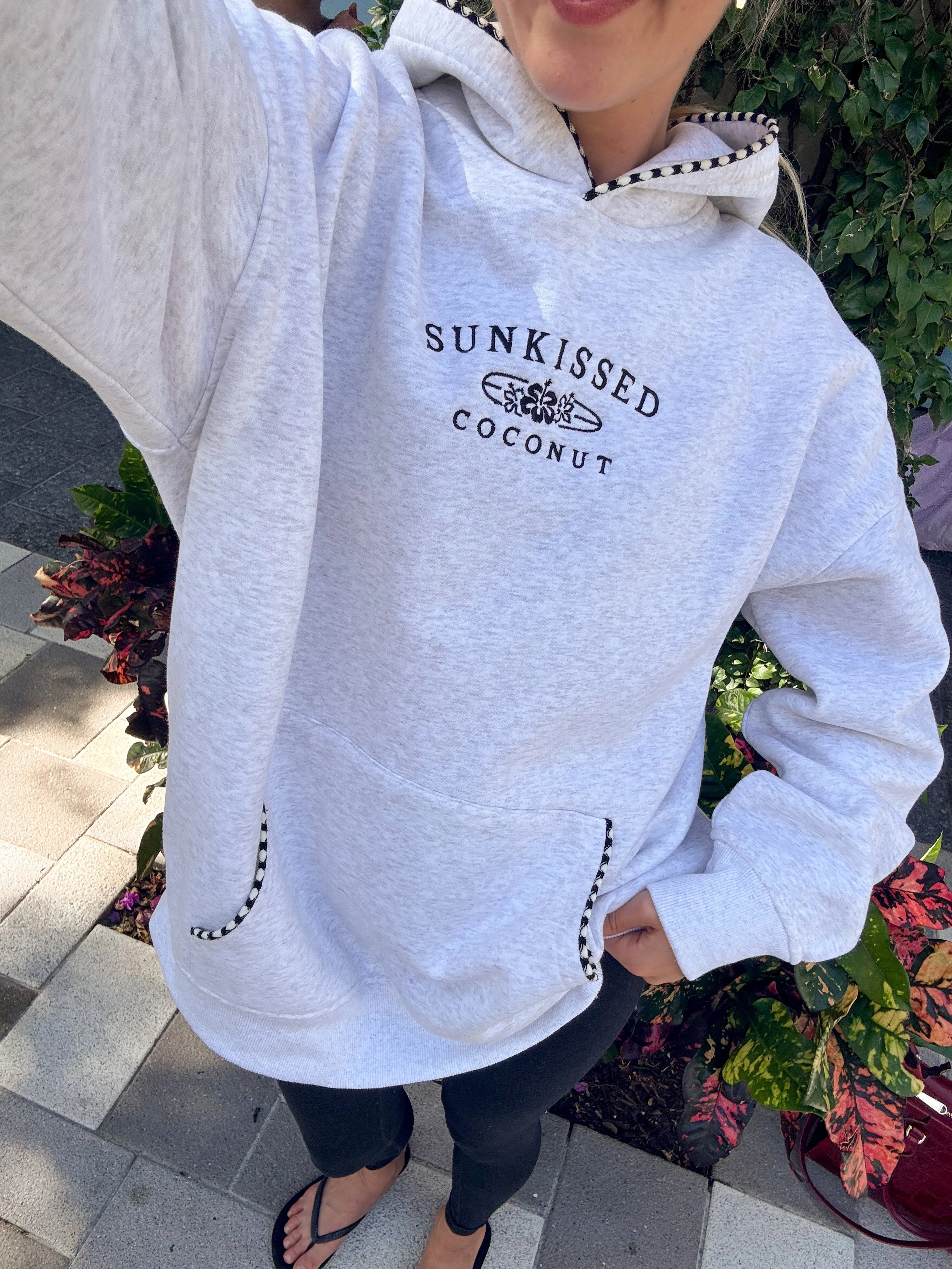 Pearl Grey Lexi Stitched Sunkissedcoconut Hoodie - Image 6