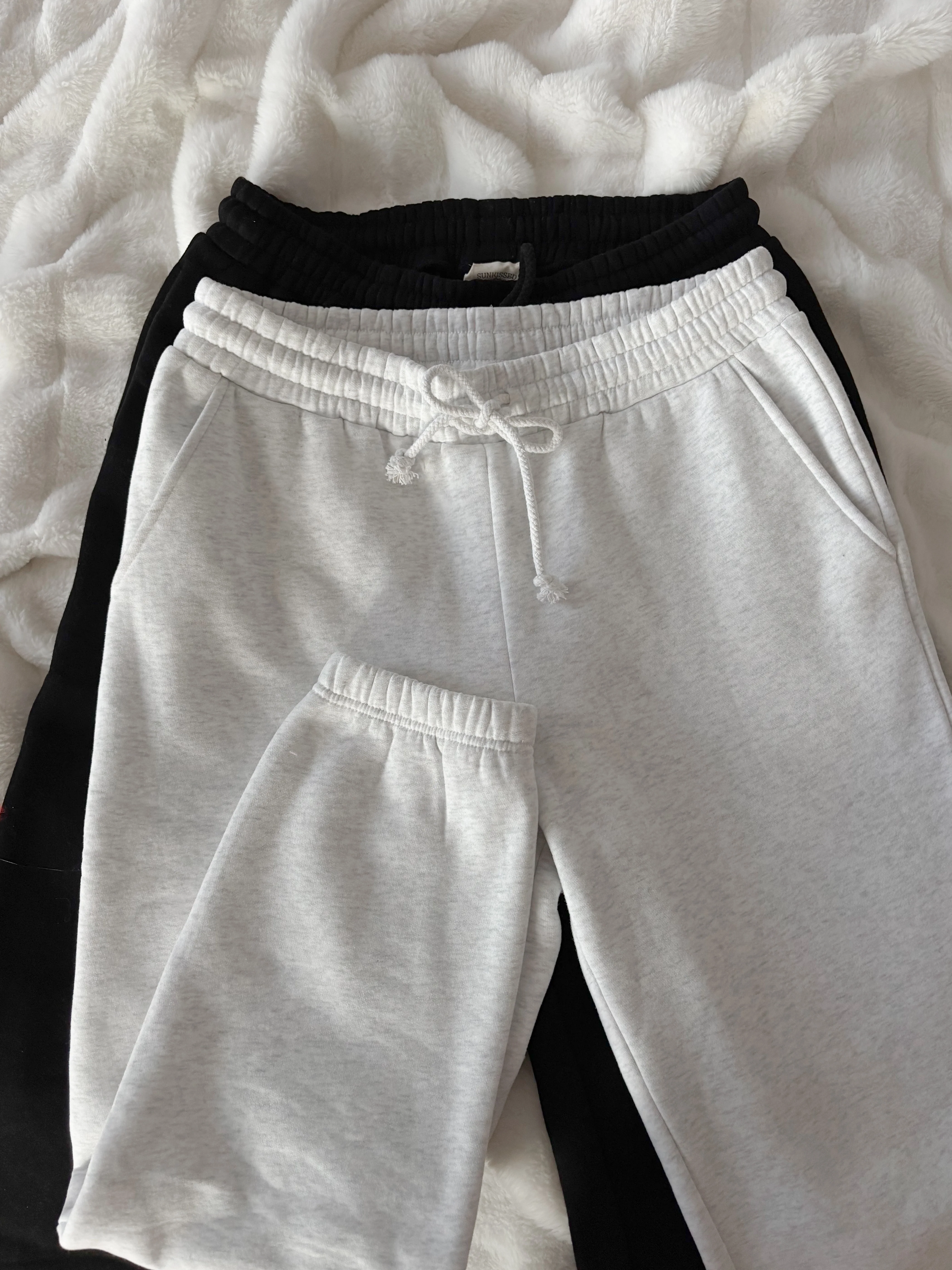 Pearl Grey Basic Blank Jogger Sweatpants - Image 4