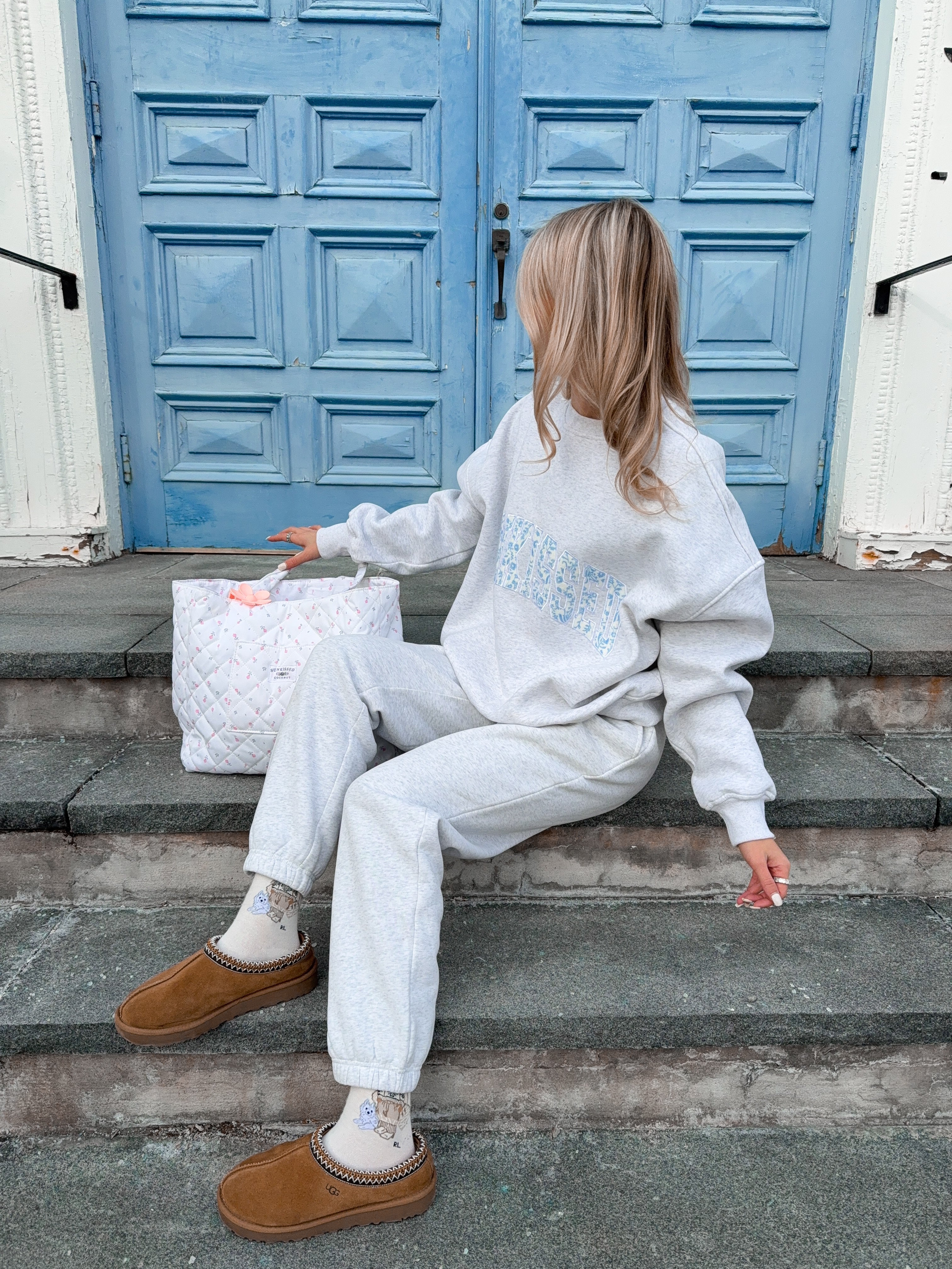 Pearl Grey Basic Blank Jogger Sweatpants - Image 6