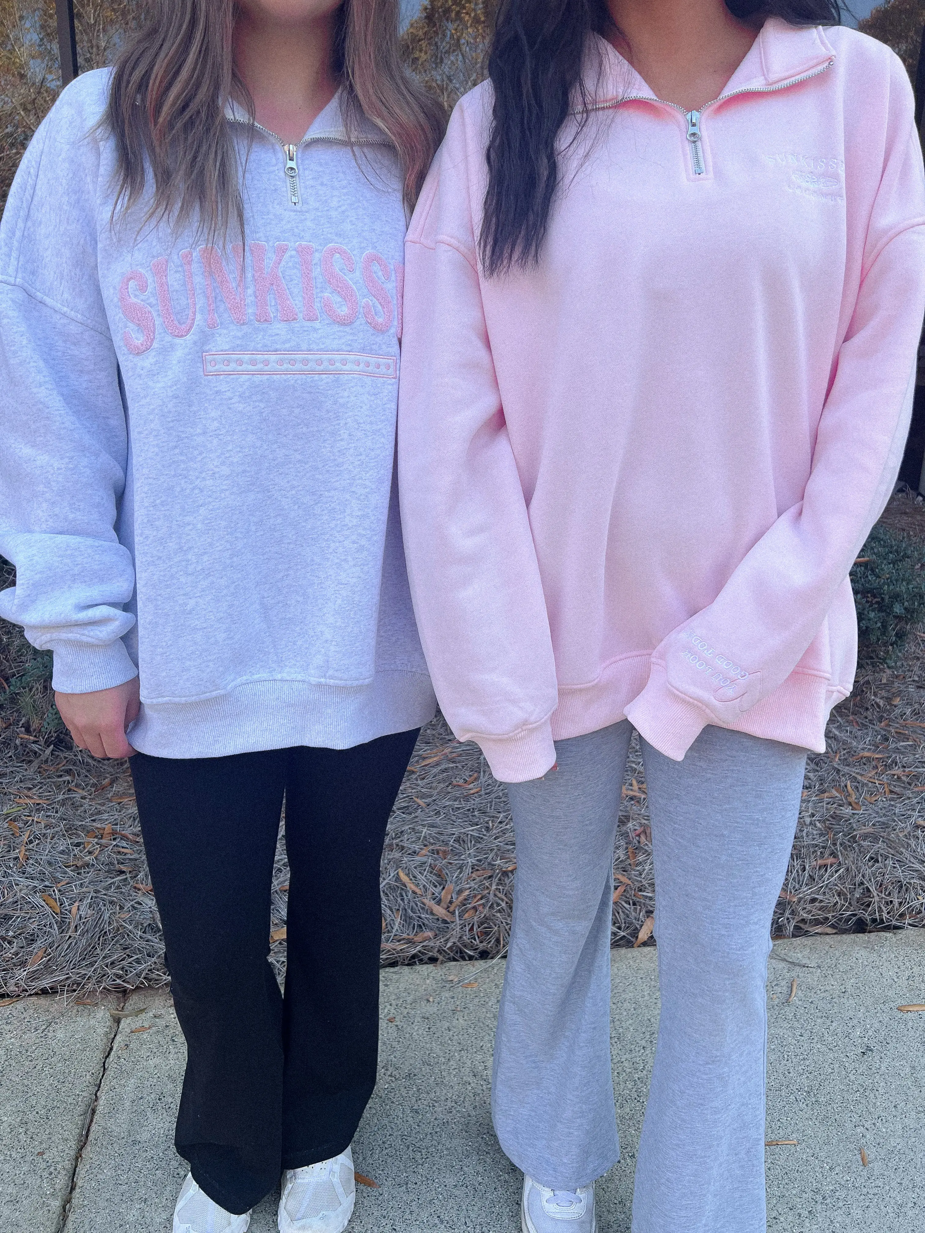 Polka Dot Quarter-Zip Sweatshirt - Image 2