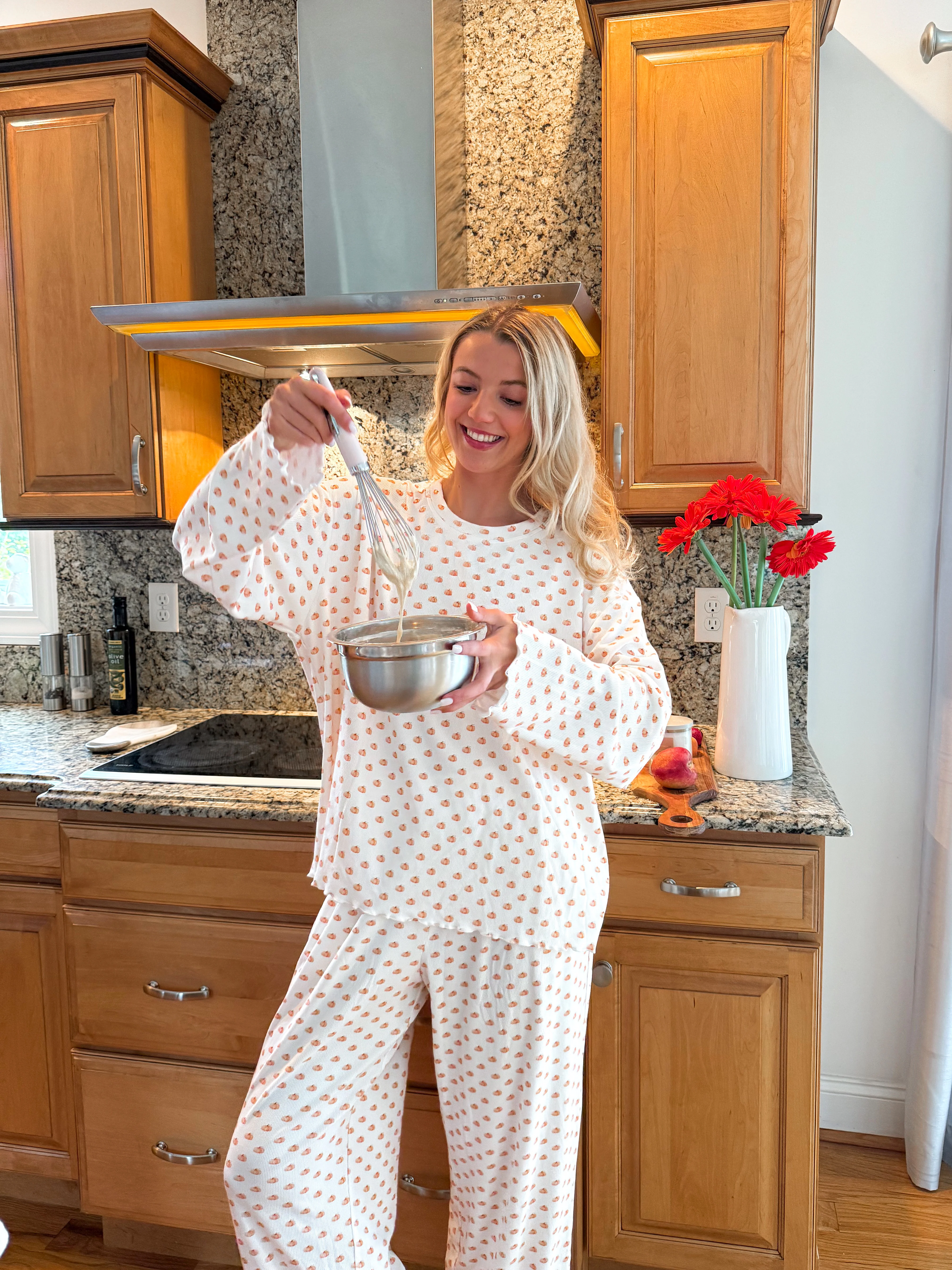 Pumpkin Fall Autumn Long Sleeve Pajama Top - Image 6