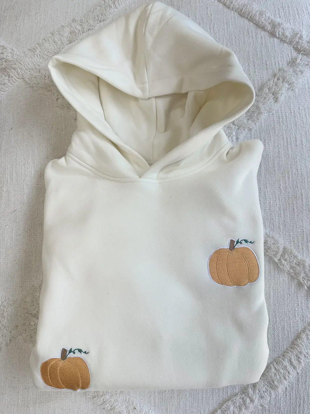 Pumpkins All Over Fall Embroider Hoodie - Image 5