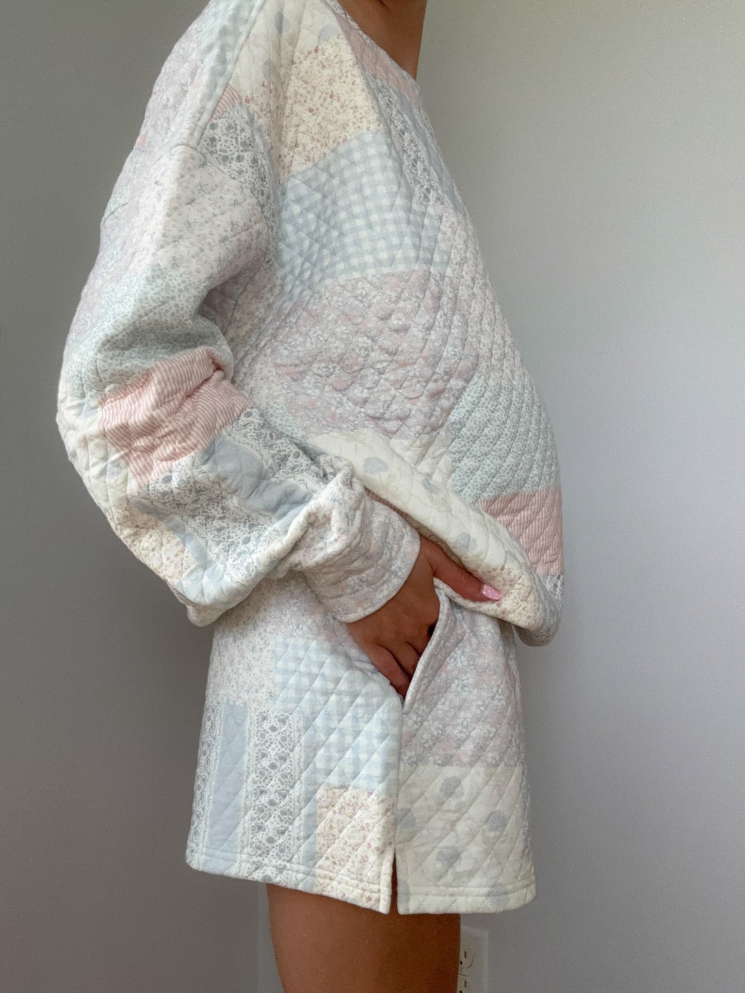 Shades Of Blue Quilted Pastel Shorts - Image 7
