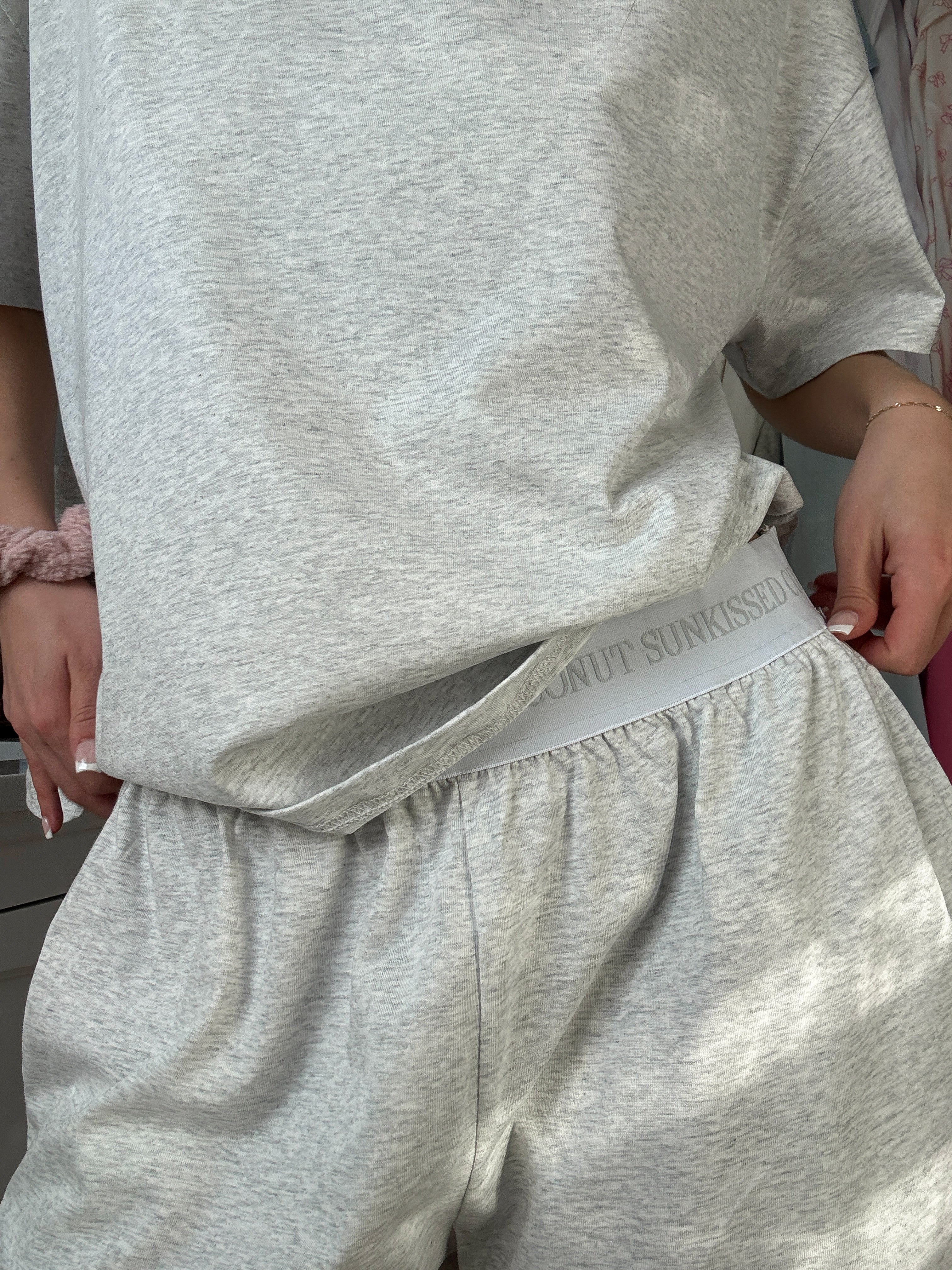 Pearl Grey Basic Watercolor Shorts - Image 8
