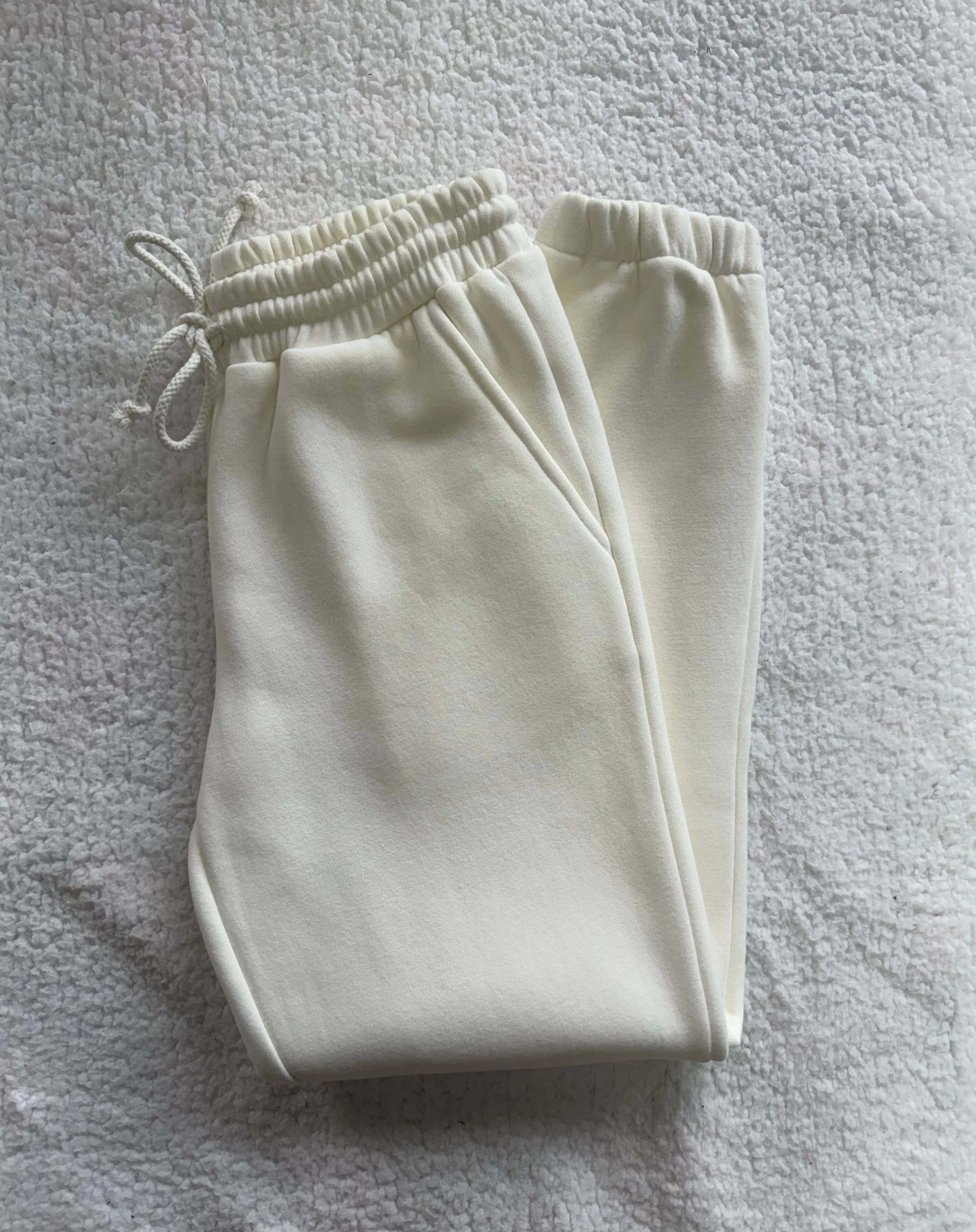 Ivory Basic Blank Jogger Sweatpants - Image 3