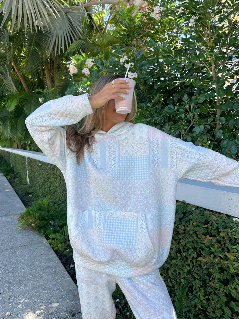 Shades Of Blue Quilted Pastel Hoodie - Image 12