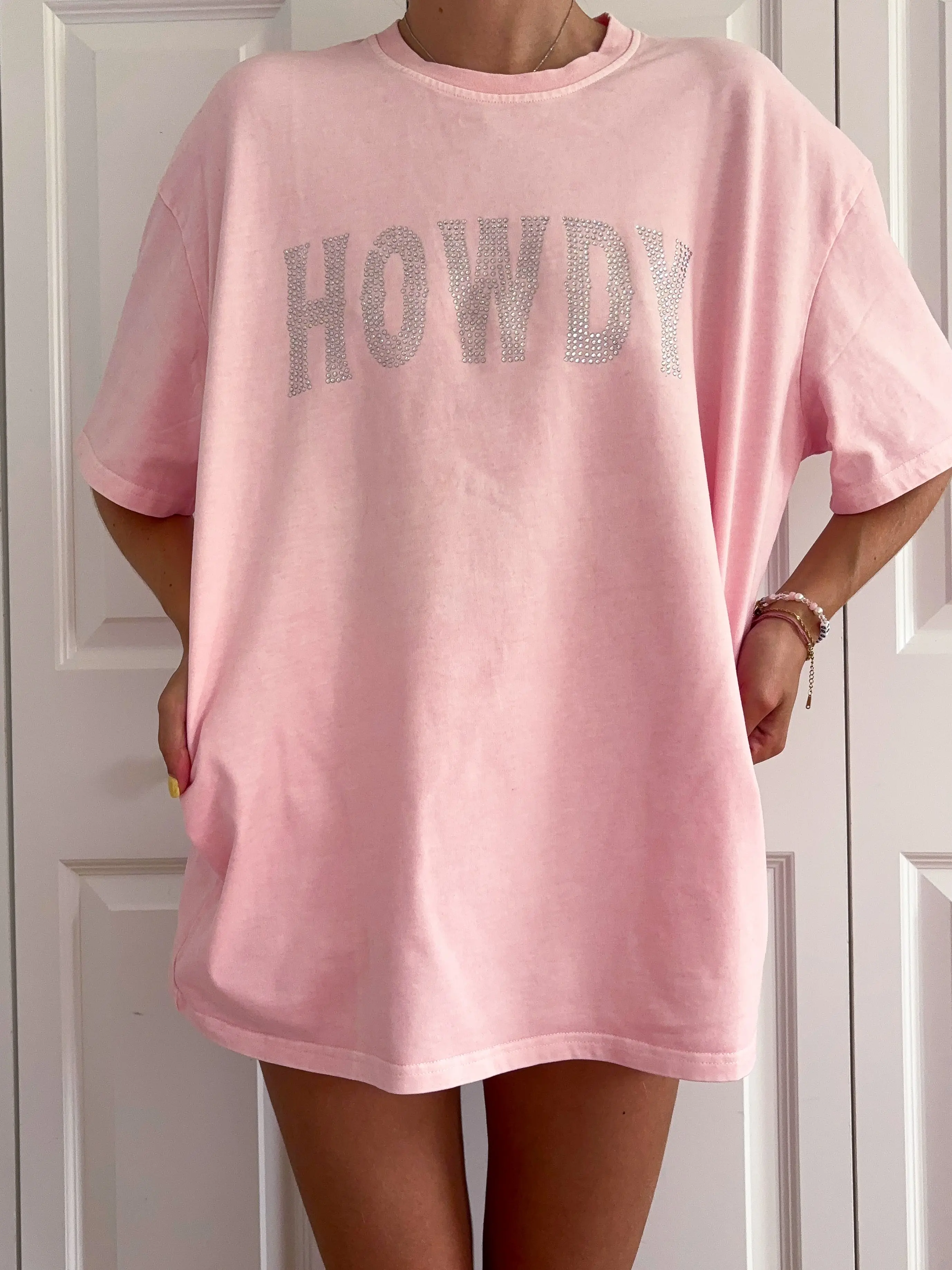 SILVER RHINESTONE HOWDY TEE - Image 2