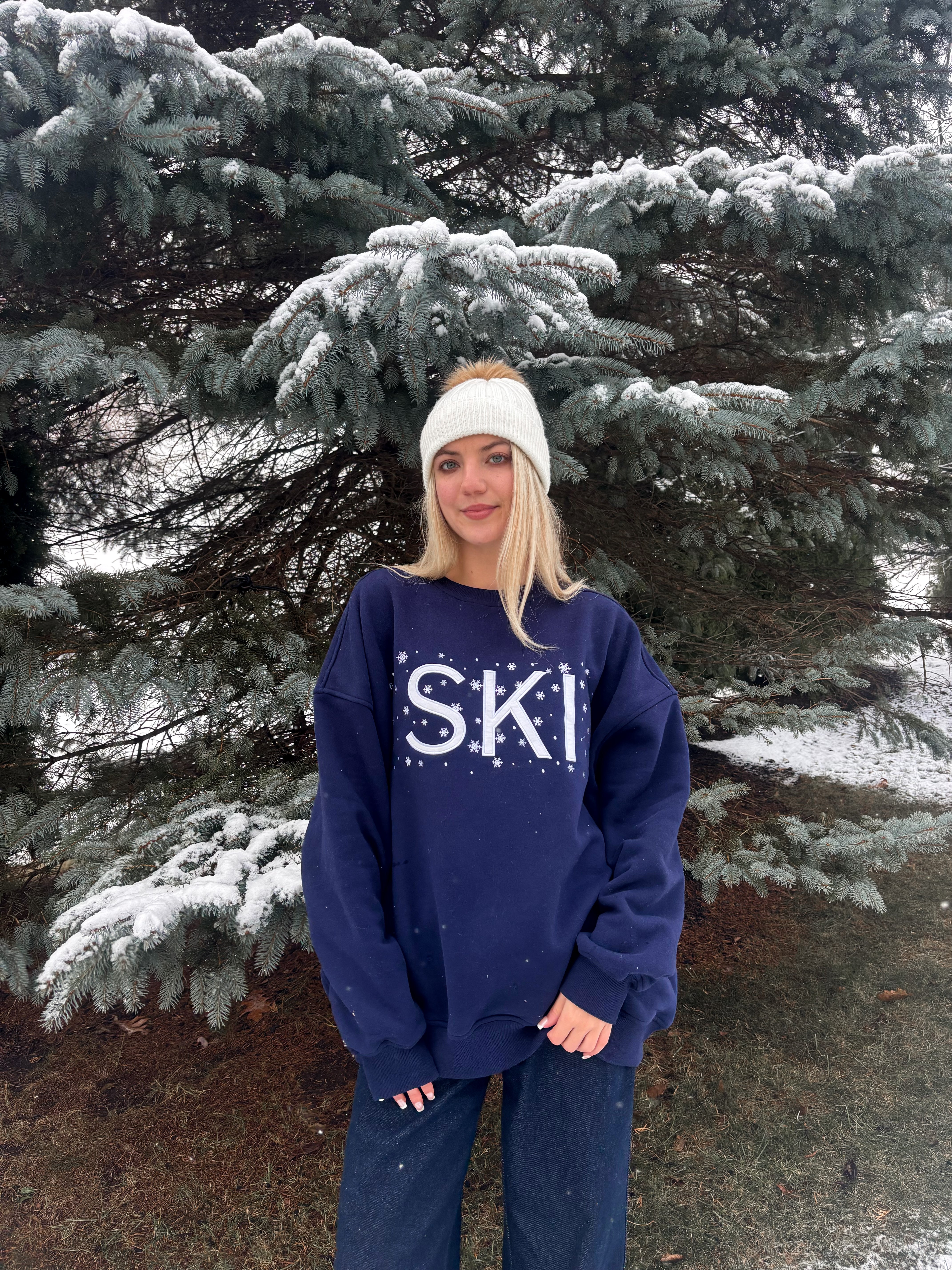 Ski Snowflake Embroider Sweatshirt - Image 14