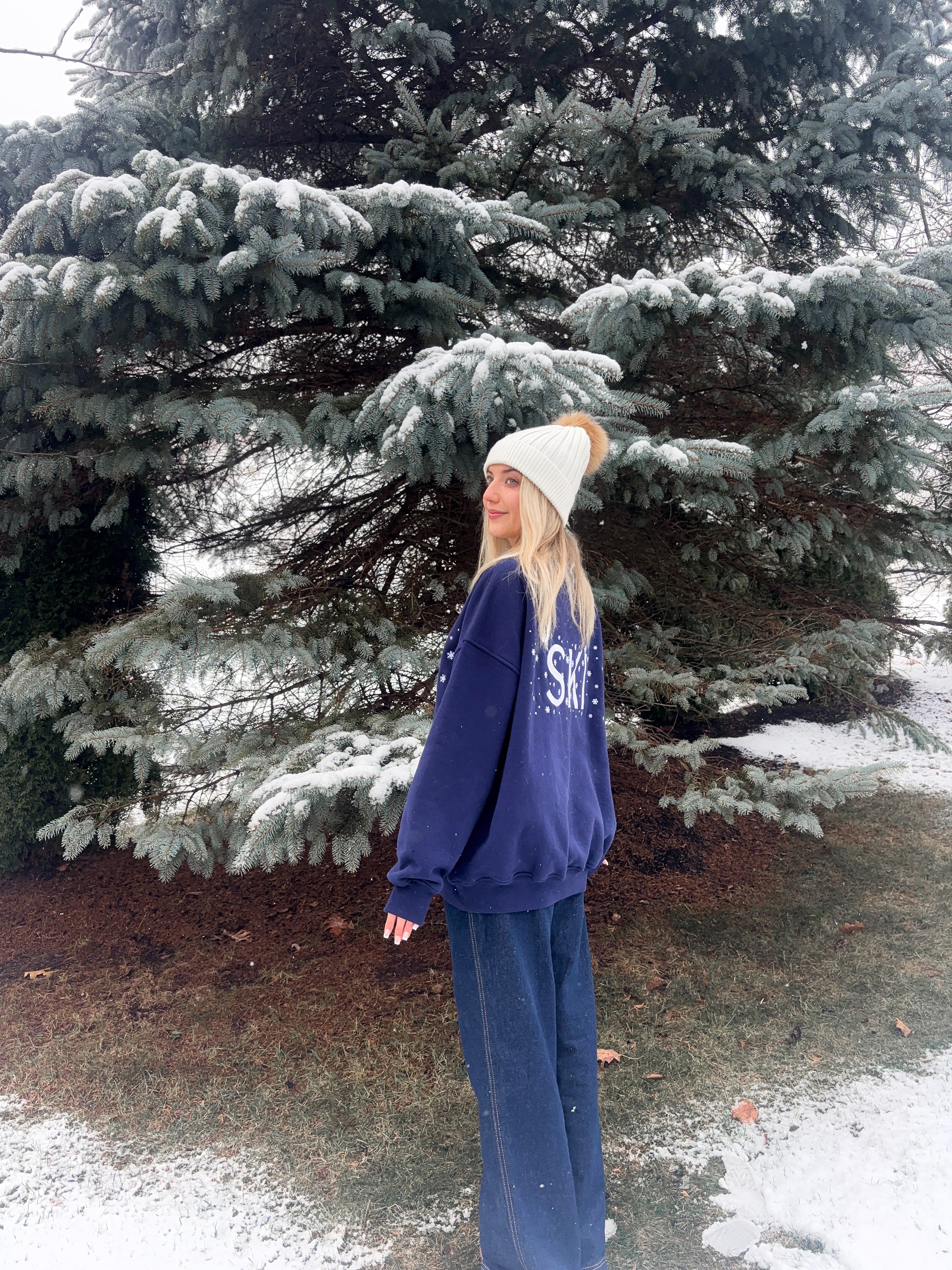 Ski Snowflake Embroider Sweatshirt - Image 15