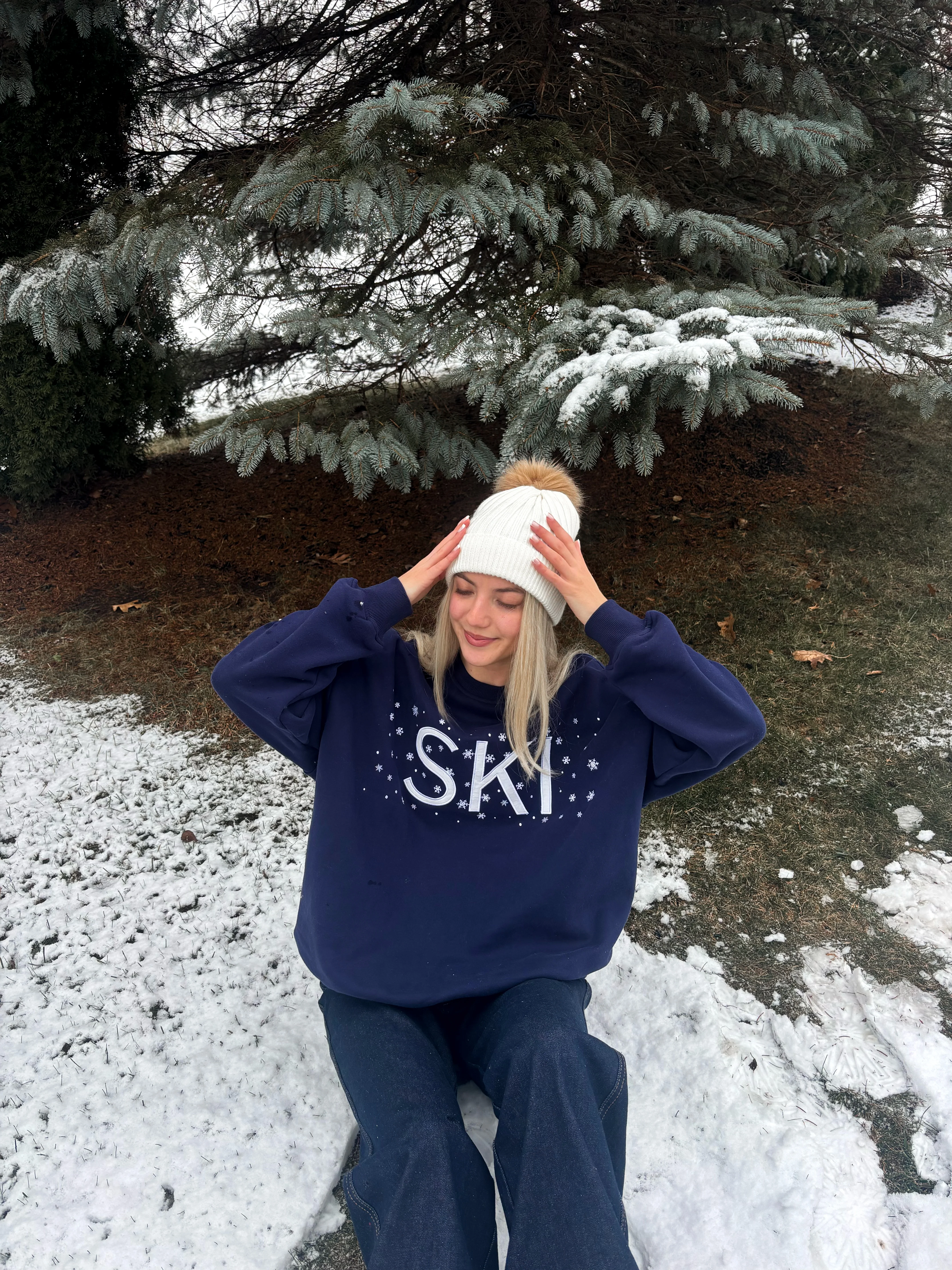 Ski Snowflake Embroider Sweatshirt - Image 8
