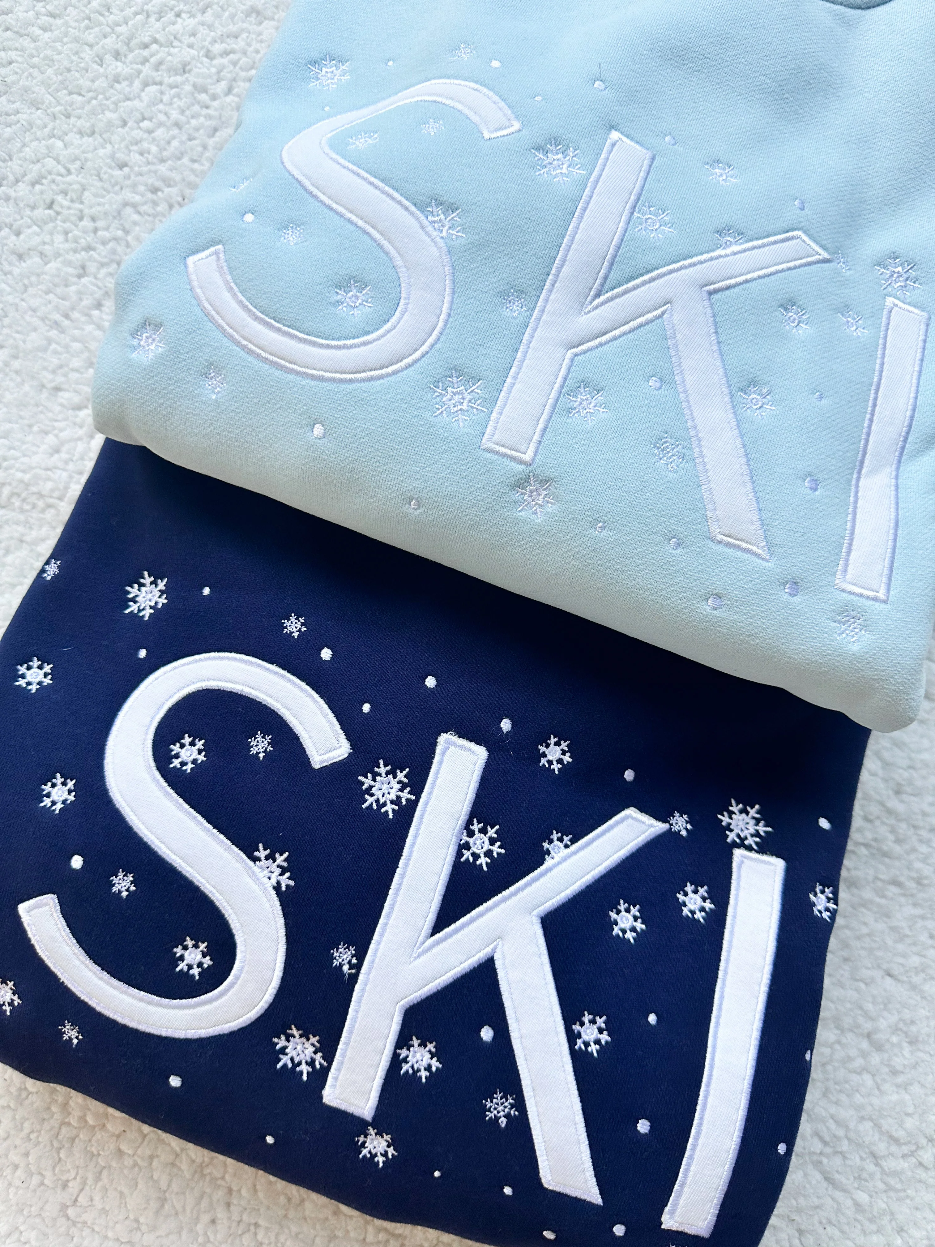 Icy Blue Ski Snowflake Sweatshirt - Image 2