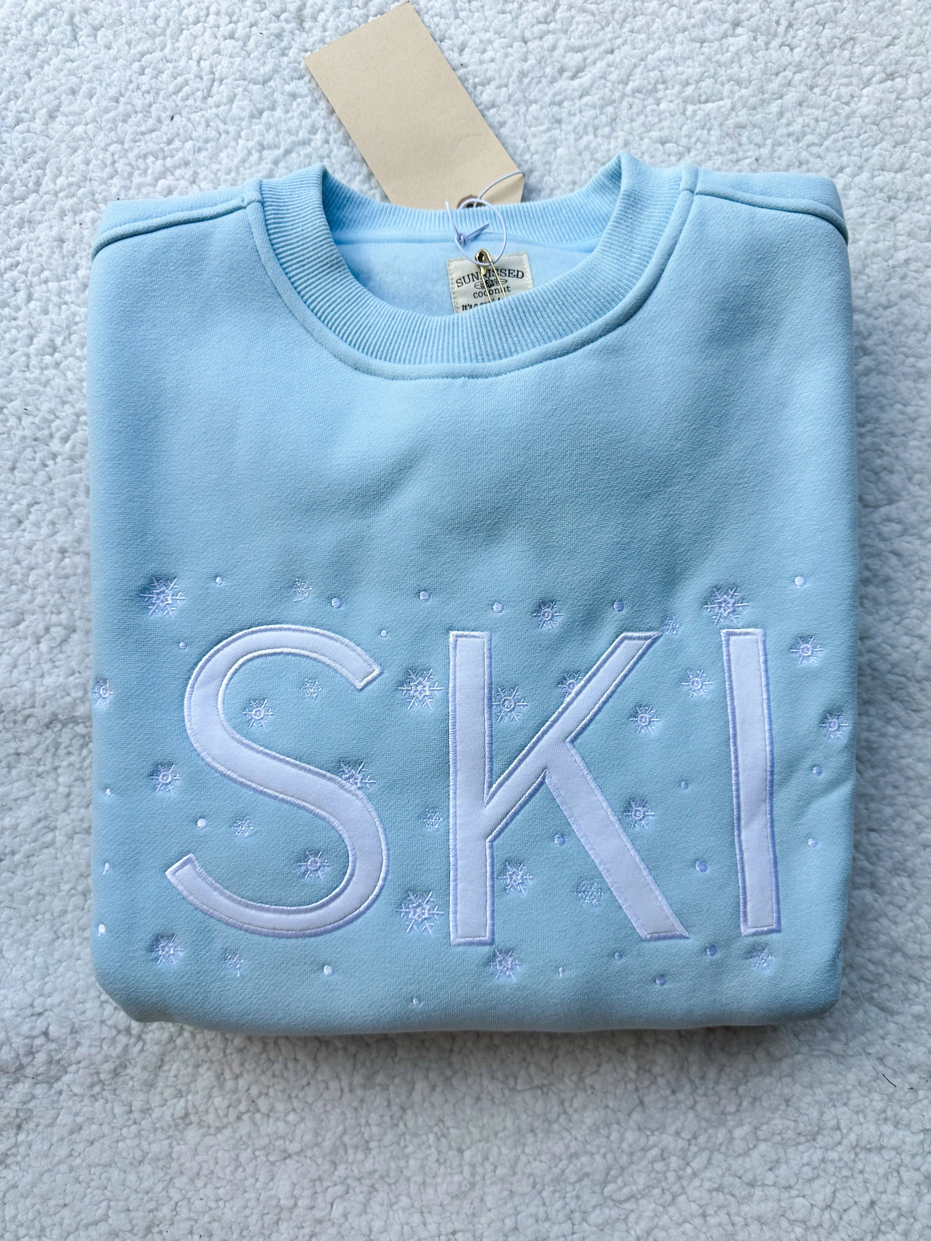 Icy Blue Ski Snowflake Sweatshirt - Image 3
