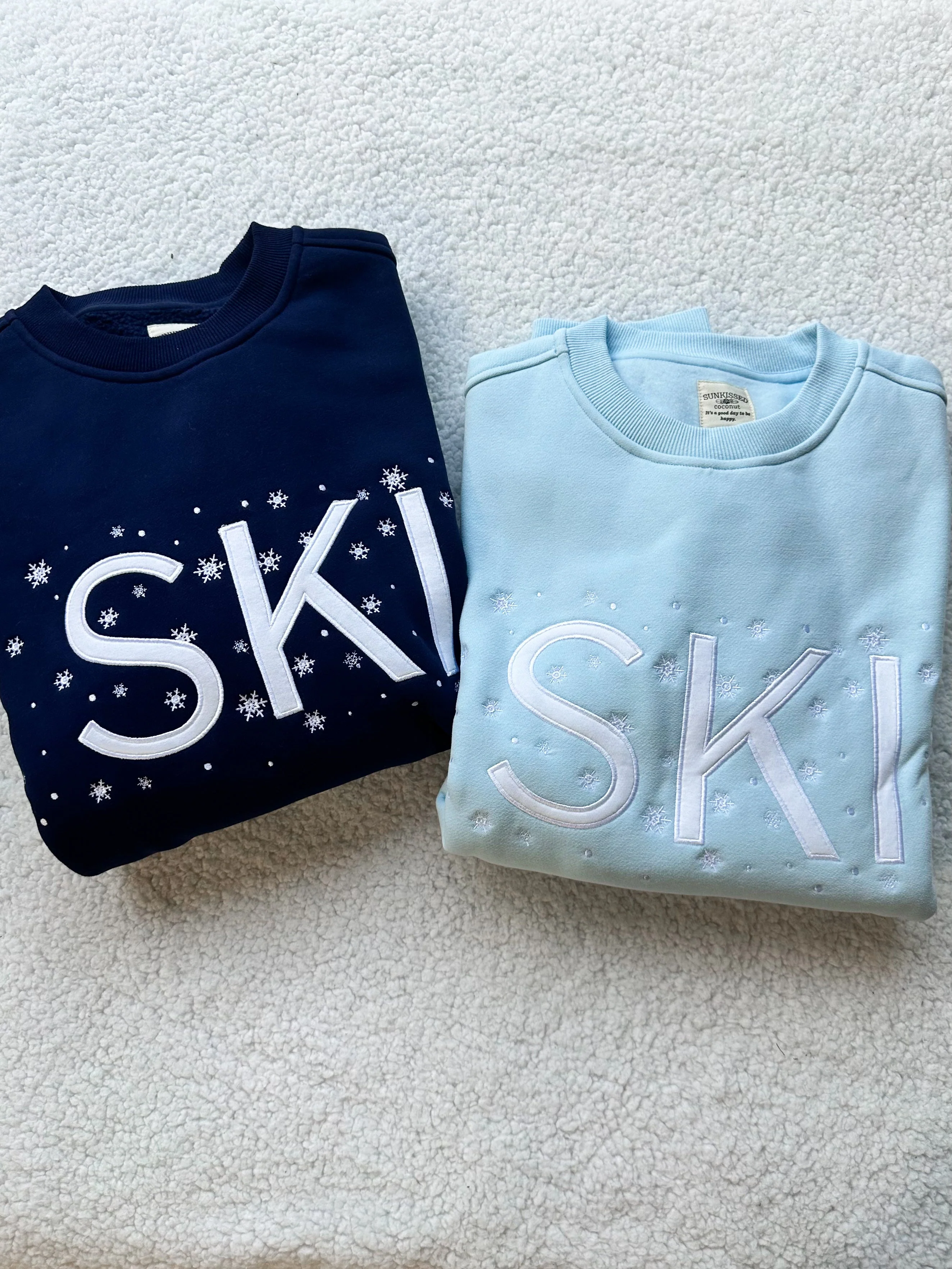 Icy Blue Ski Snowflake Sweatshirt - Image 6