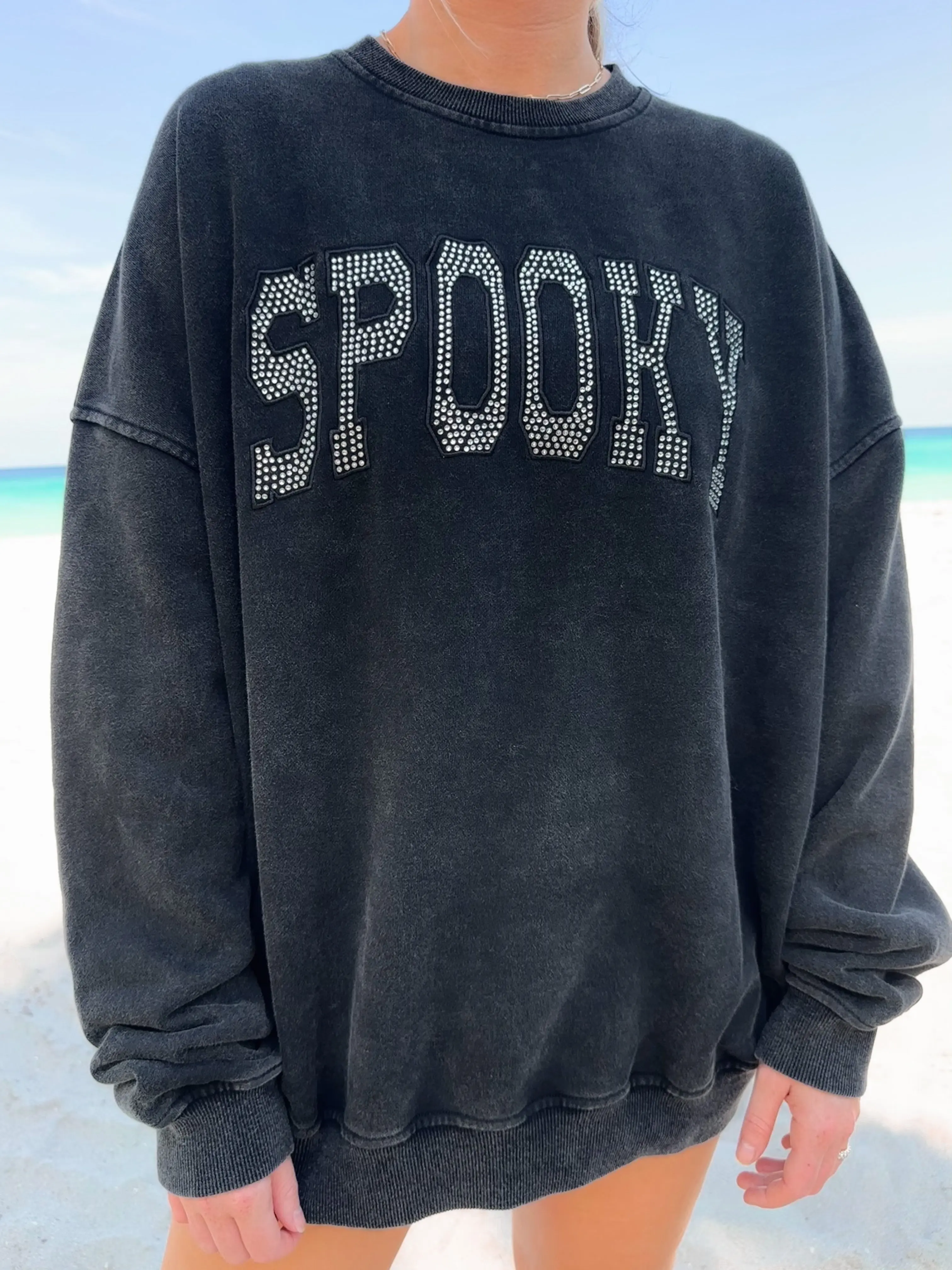 SPOOKY RHINESTONE SWEATSHIRT - Image 4
