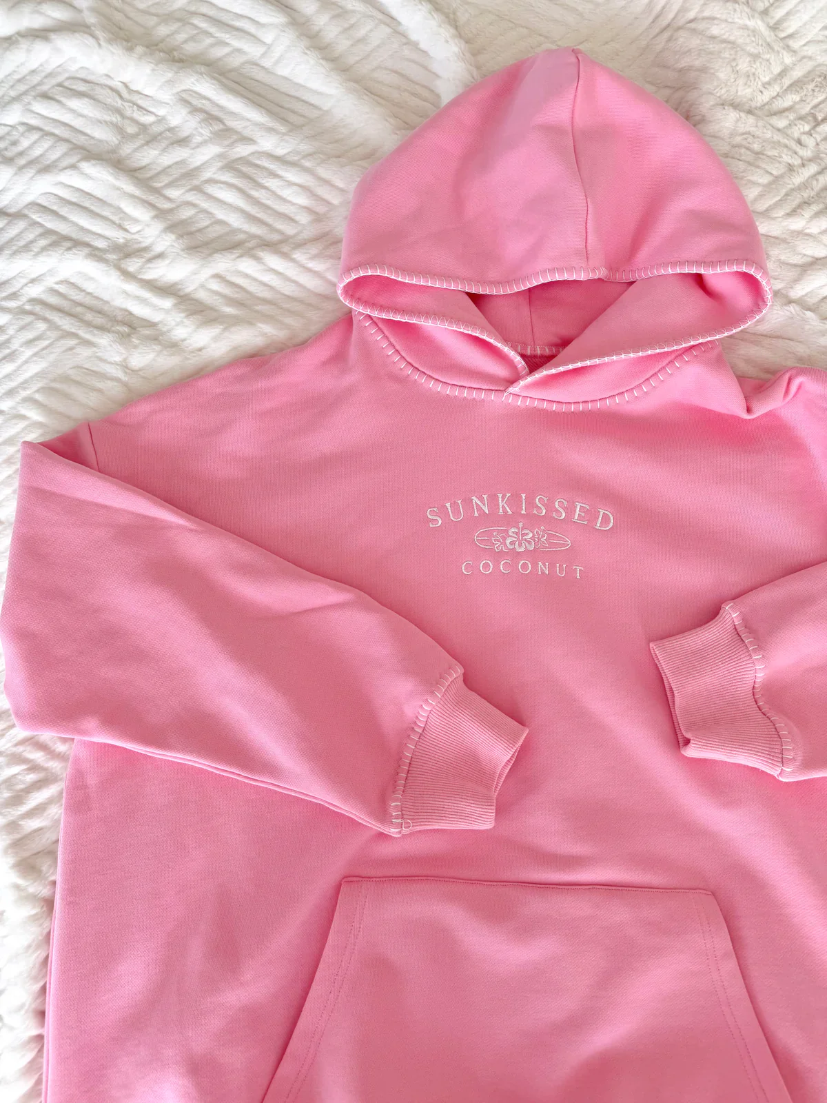 Stitched Sunkissedcoconut Embroidered Oversized Hoodie 100% Cotton - Image 10