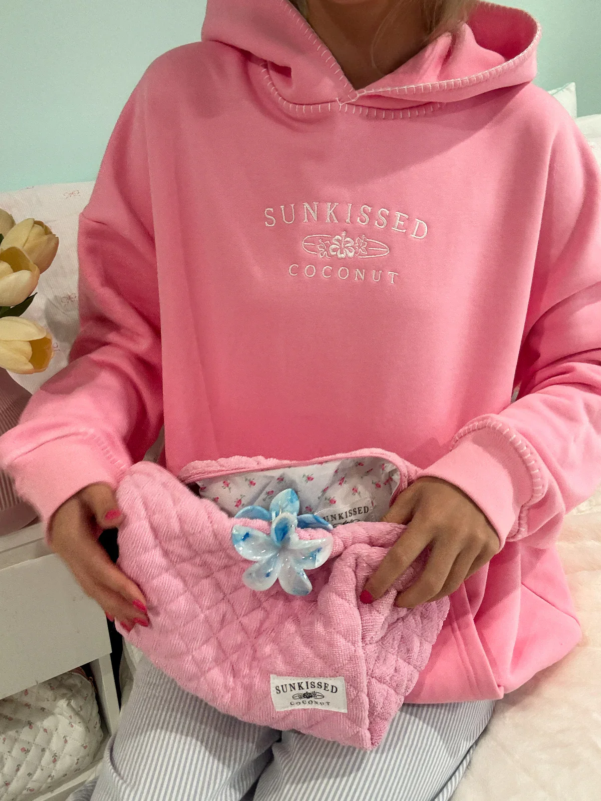Stitched Sunkissedcoconut Embroidered Oversized Hoodie 100% Cotton - Image 11