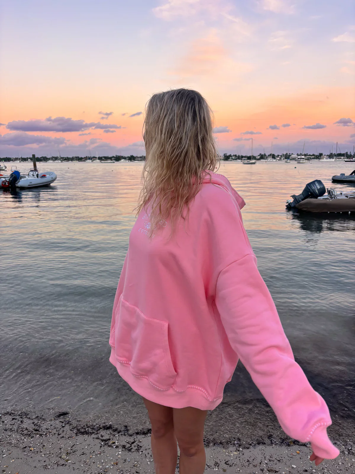 Stitched Sunkissedcoconut Embroidered Oversized Hoodie 100% Cotton - Image 13