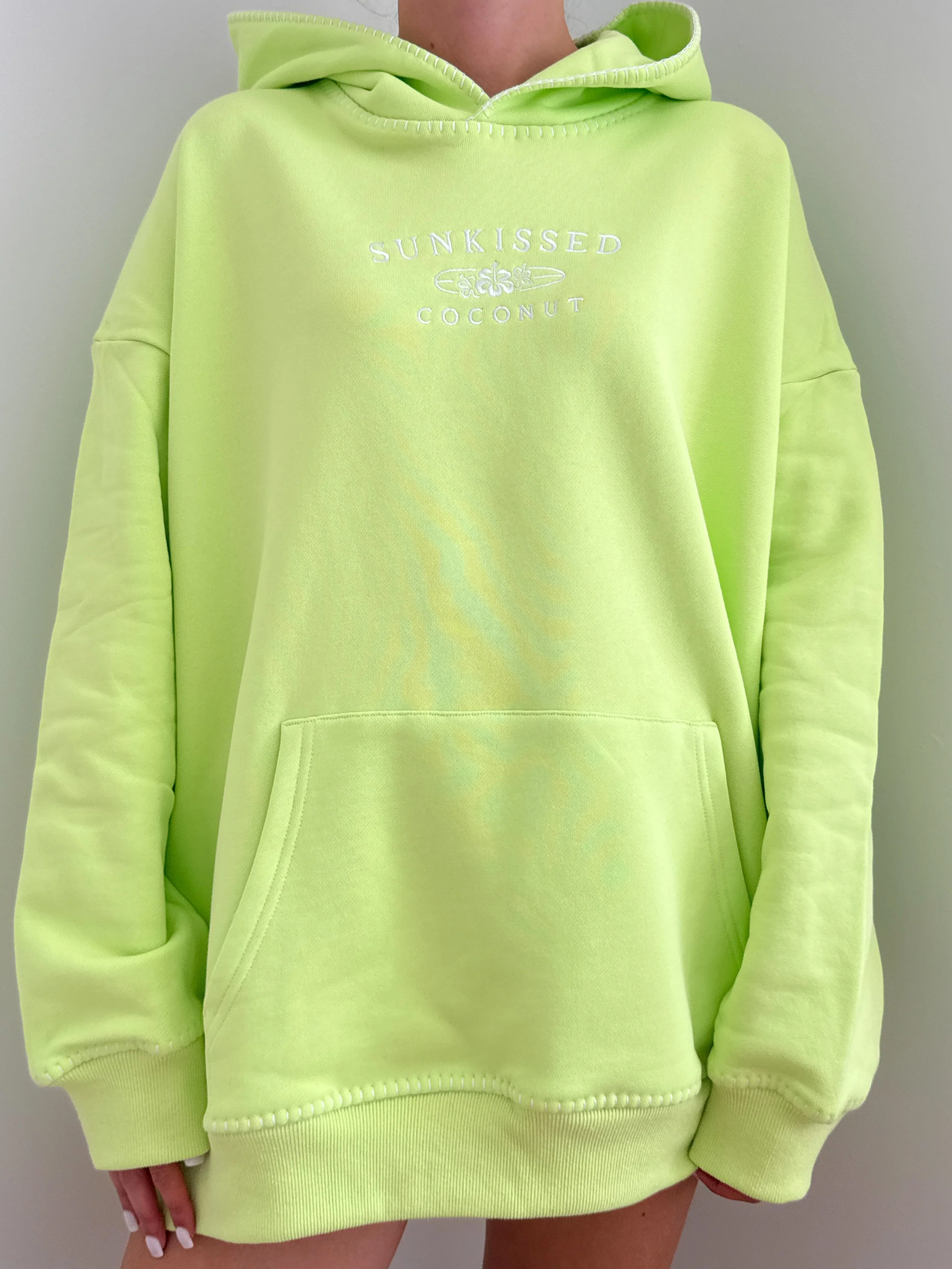 Stitched Sunkissedcoconut Embroidered Oversized Hoodie 100% Cotton - Image 17