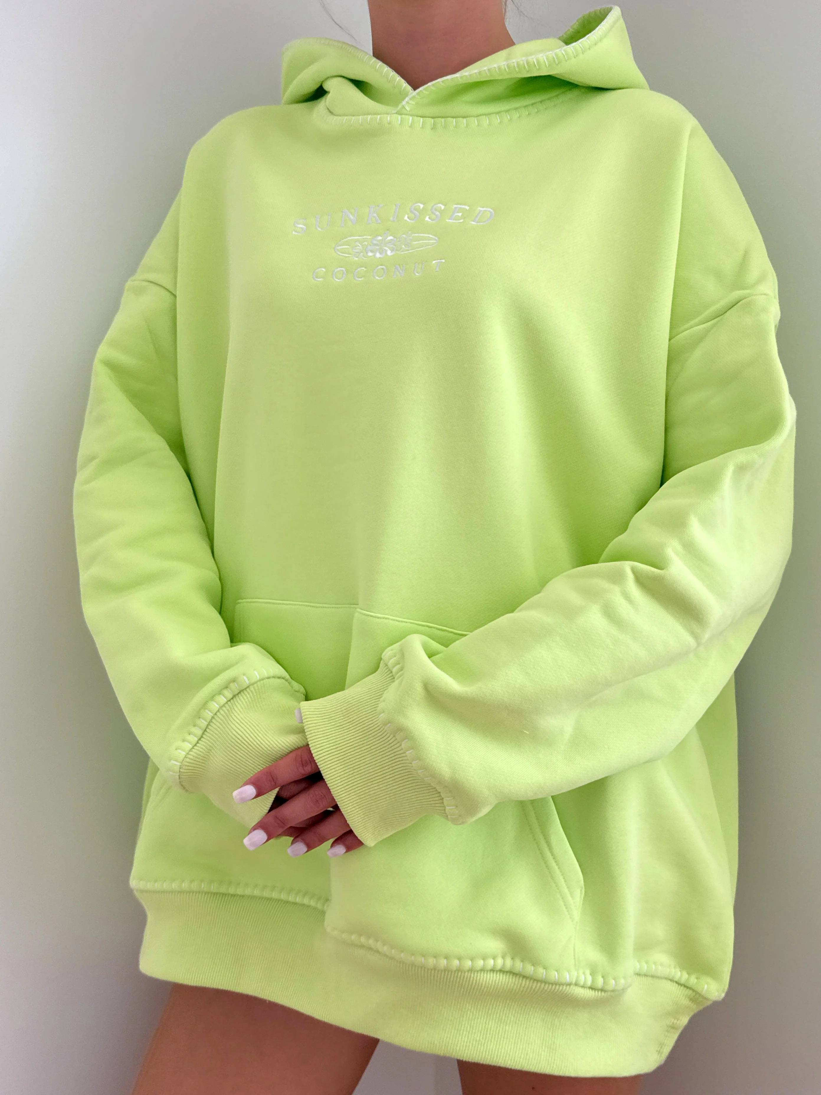 Stitched Sunkissedcoconut Embroidered Oversized Hoodie 100% Cotton - Image 18