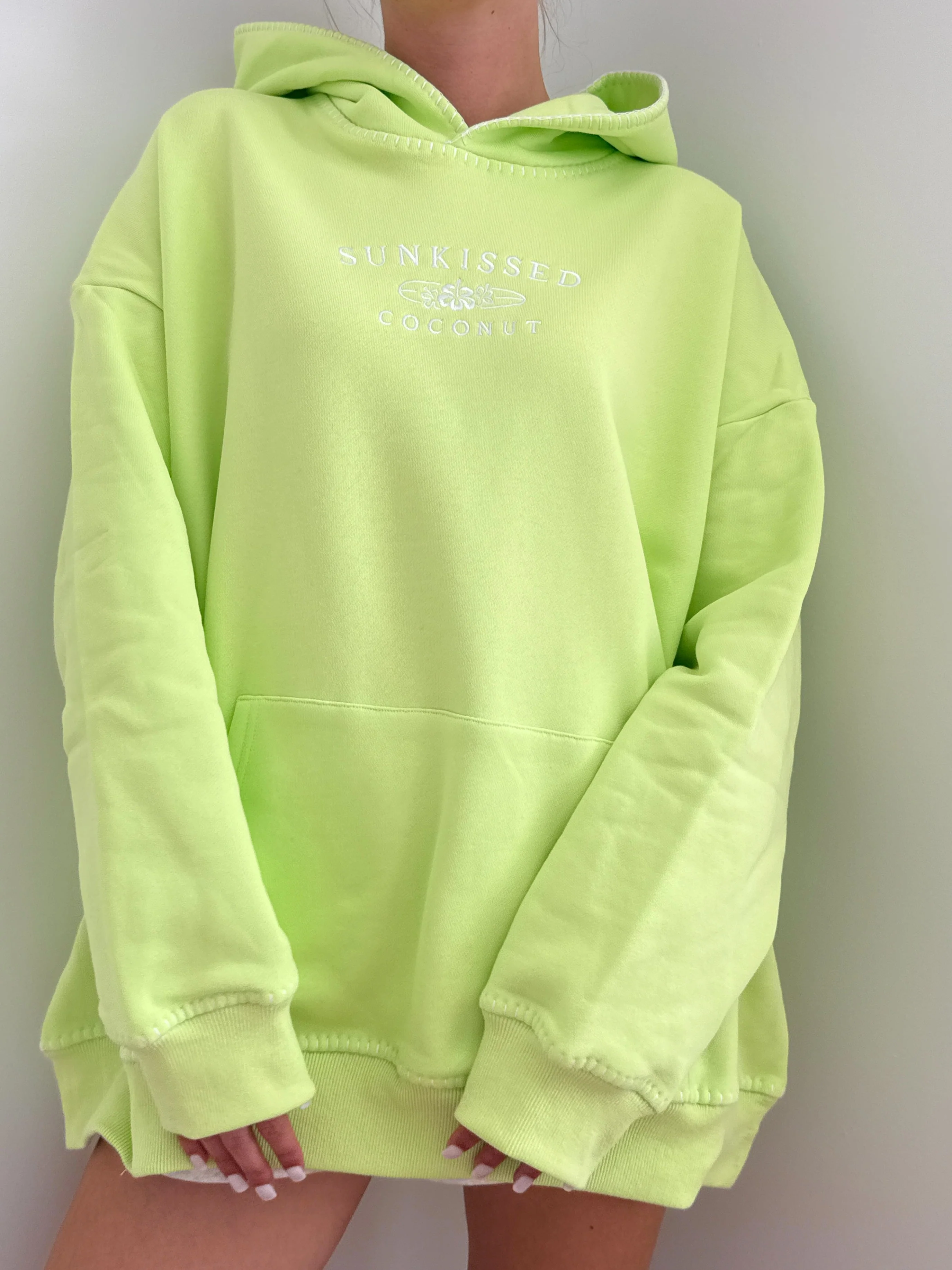 Stitched Sunkissedcoconut Embroidered Oversized Hoodie 100% Cotton - Image 19