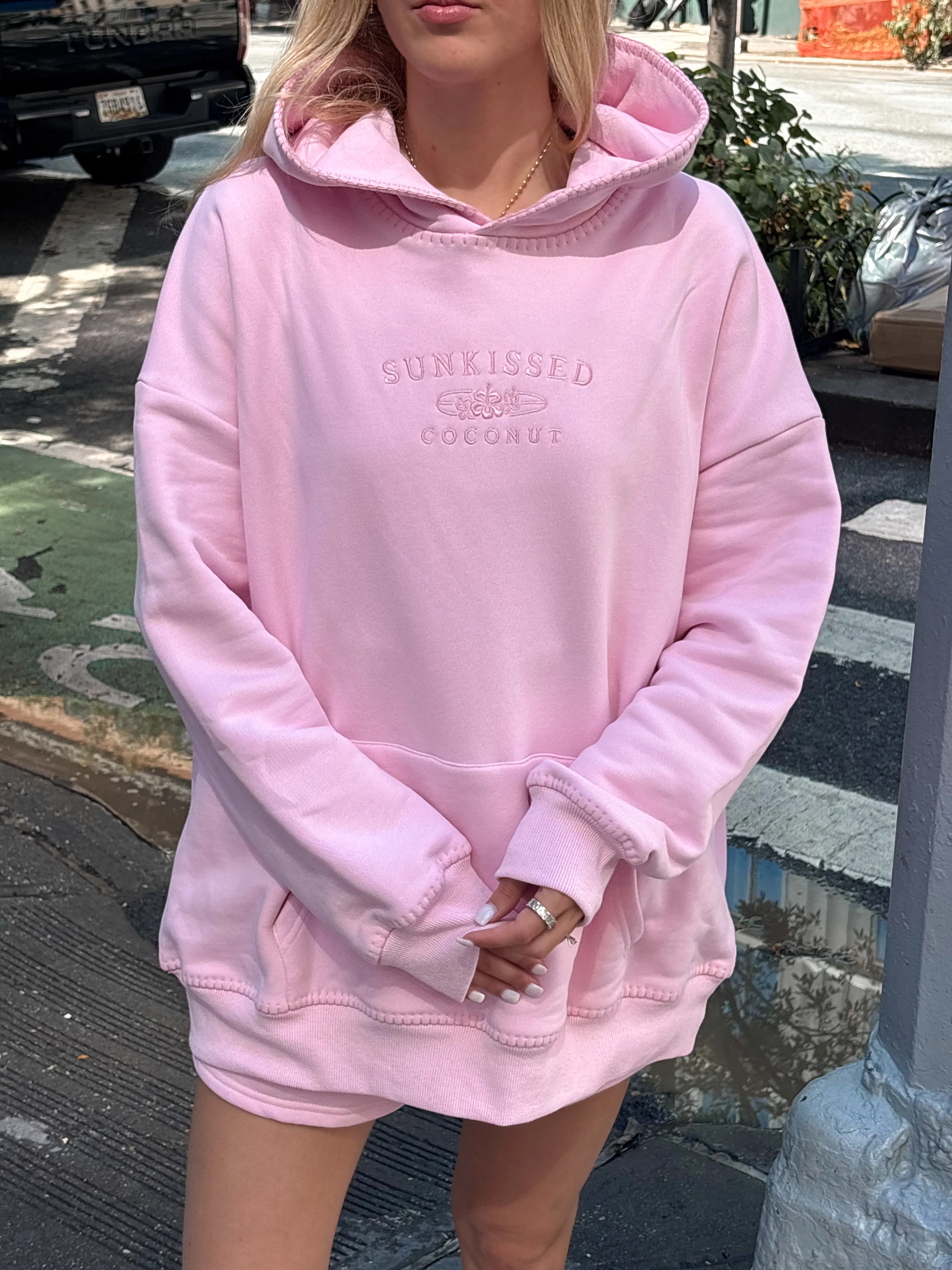 Stitched Sunkissedcoconut Embroidered Oversized Hoodie 100% Cotton - Image 21