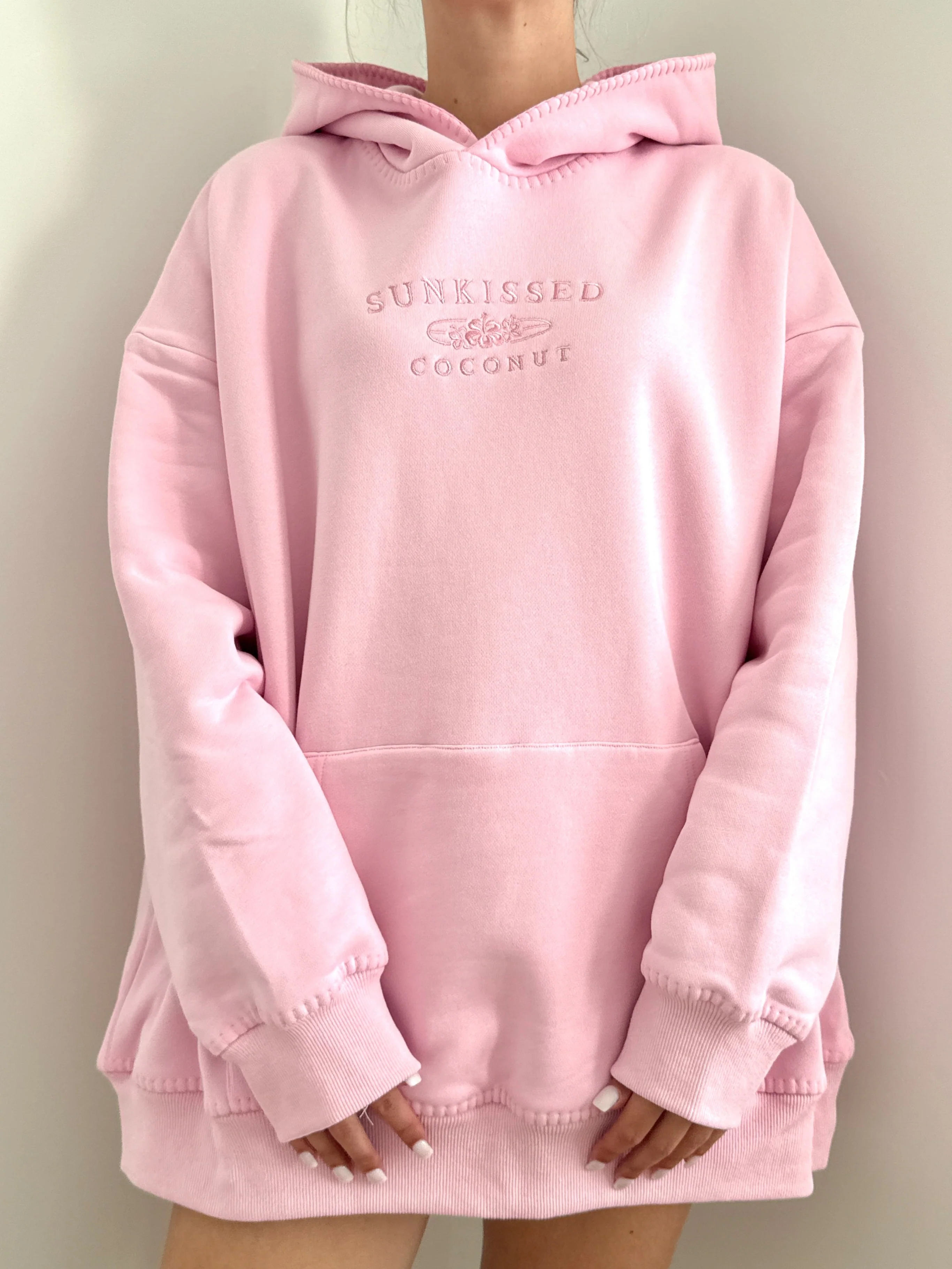 Stitched Sunkissedcoconut Embroidered Oversized Hoodie 100% Cotton - Image 22
