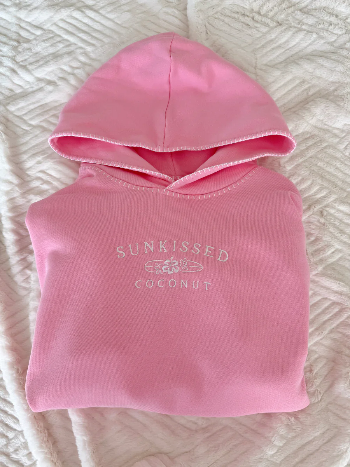 Stitched Sunkissedcoconut Embroidered Oversized Hoodie 100% Cotton - Image 9