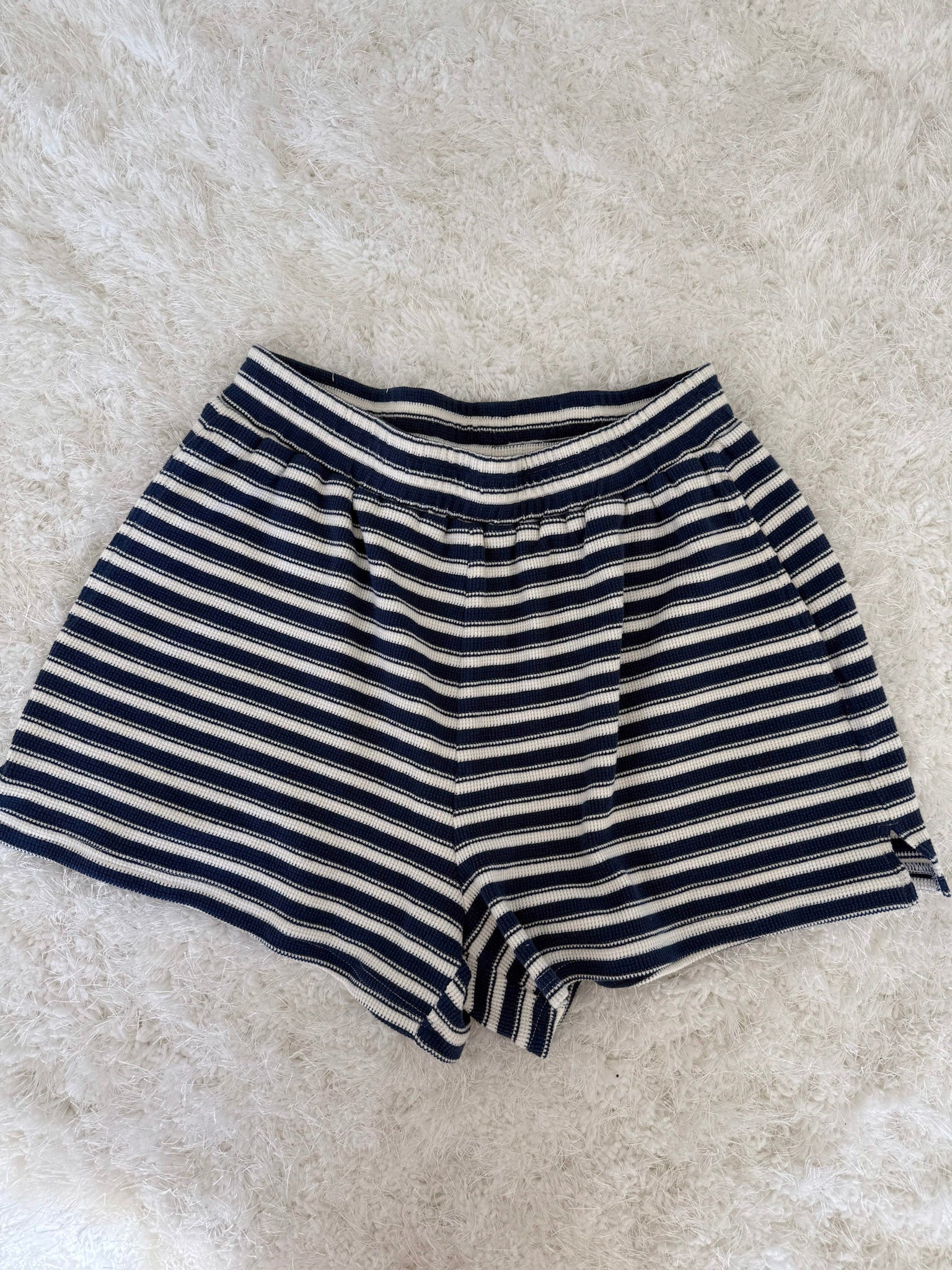 Striped Knit Loungewear Shorts - Image 7