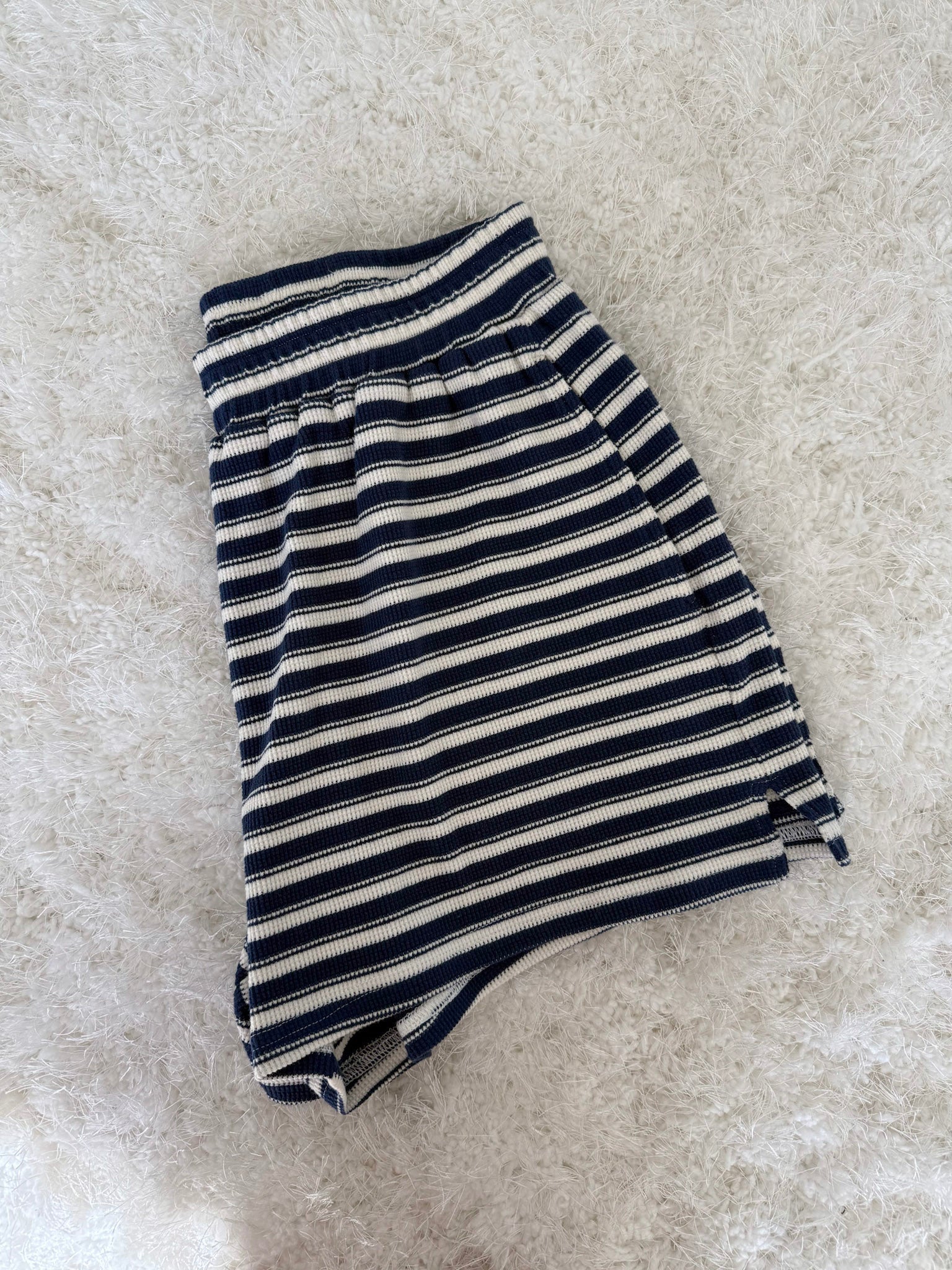 Striped Knit Loungewear Shorts - Image 9