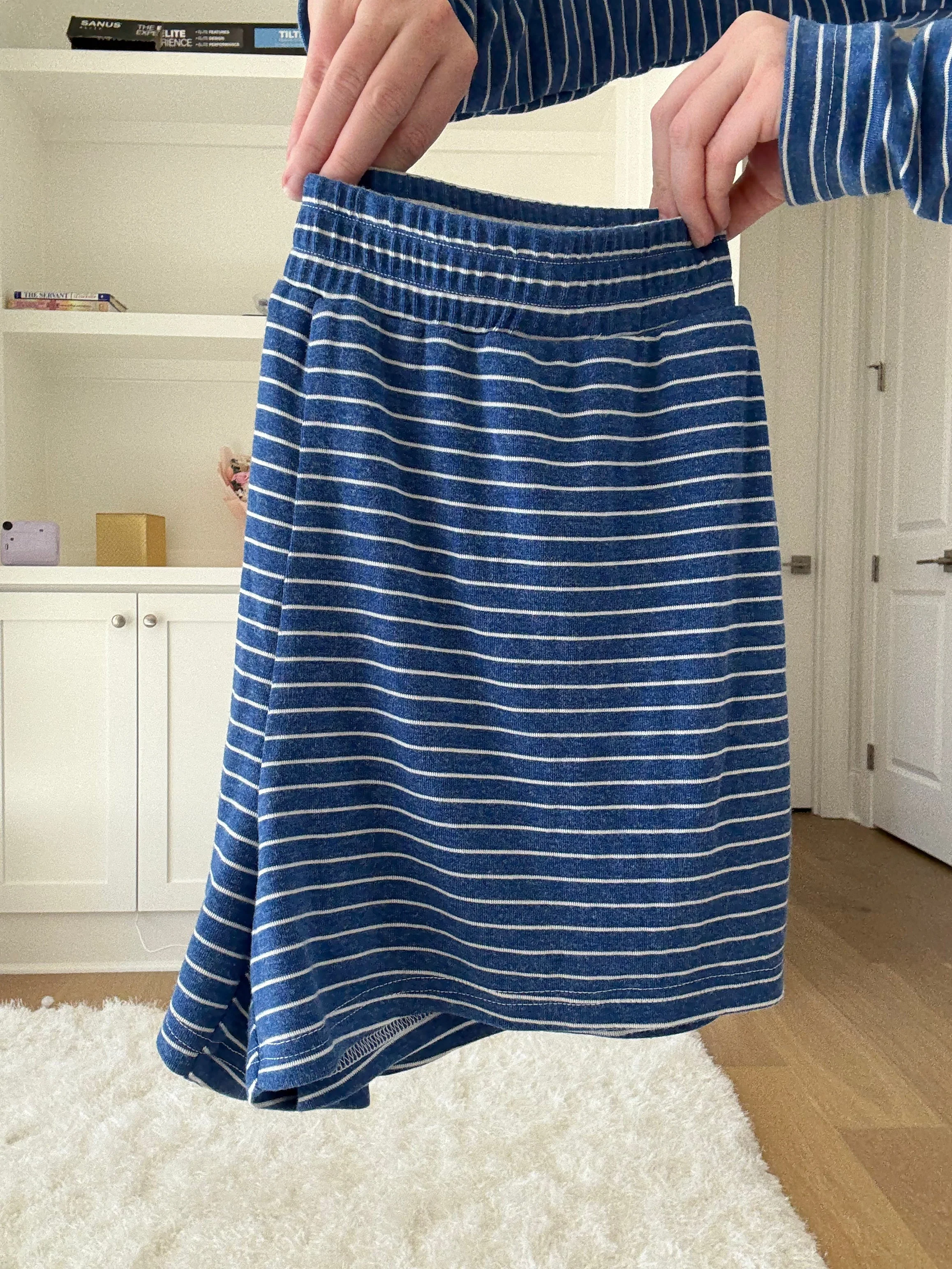 Striped Soft Button Loungewear Shorts - Image 10