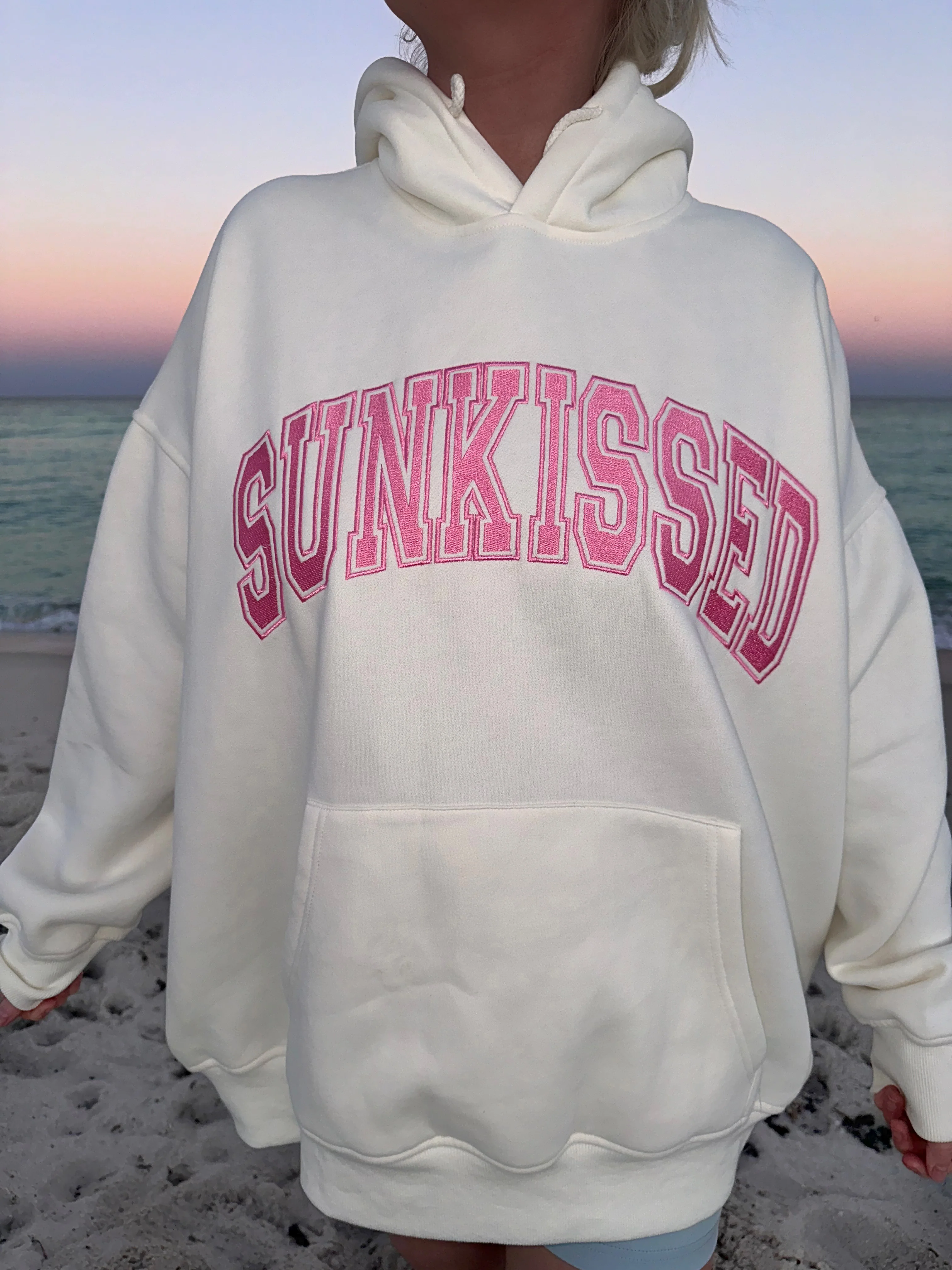 Sunkissed Collegiate Embroider Oversized Hoodie - Image 9