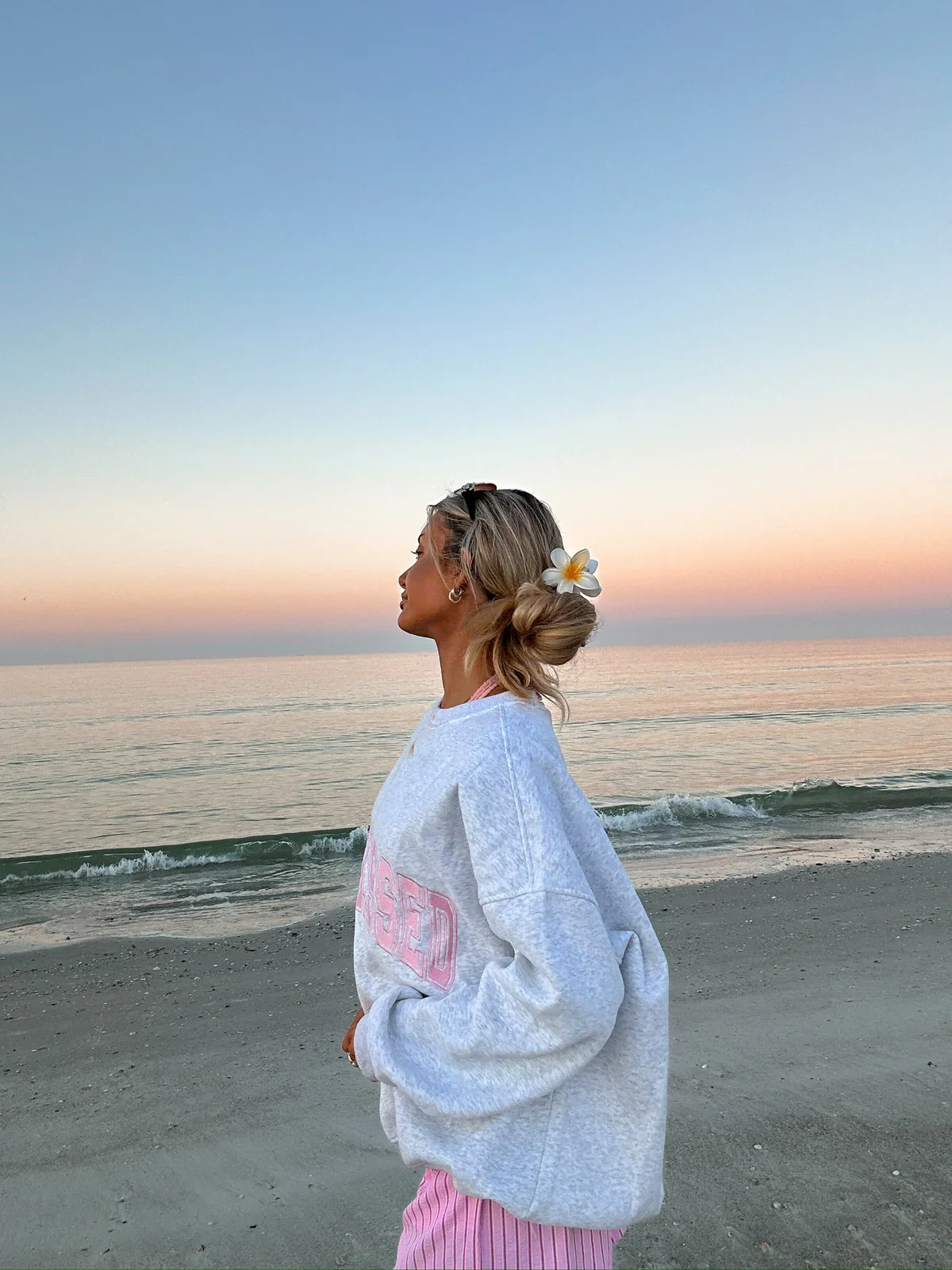 Sunkissed Collegiate Embroider Oversized Crewneck Sweatshirt - Image 17