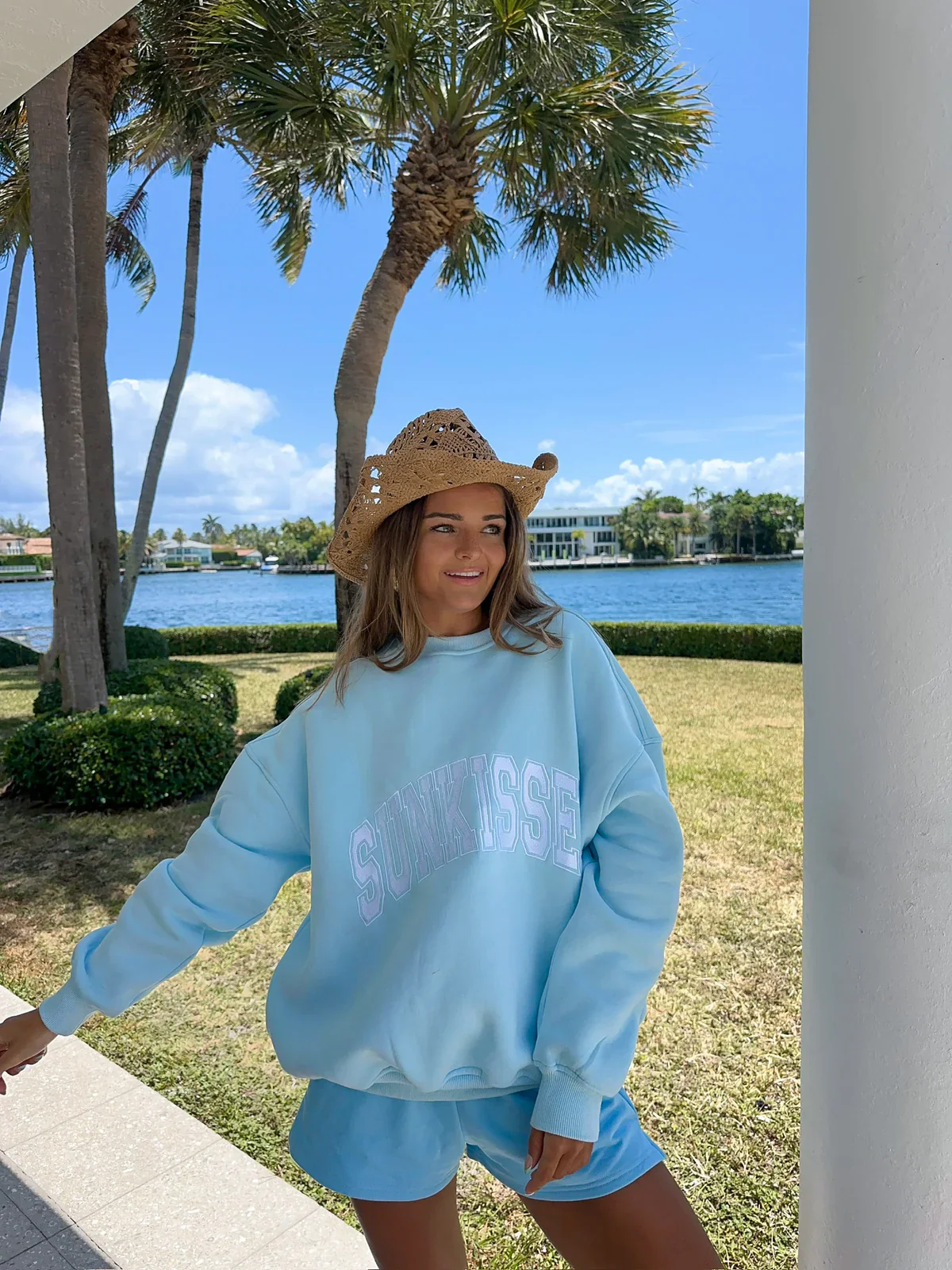 Sunkissed Collegiate Embroider Oversized Crewneck Sweatshirt - Image 19