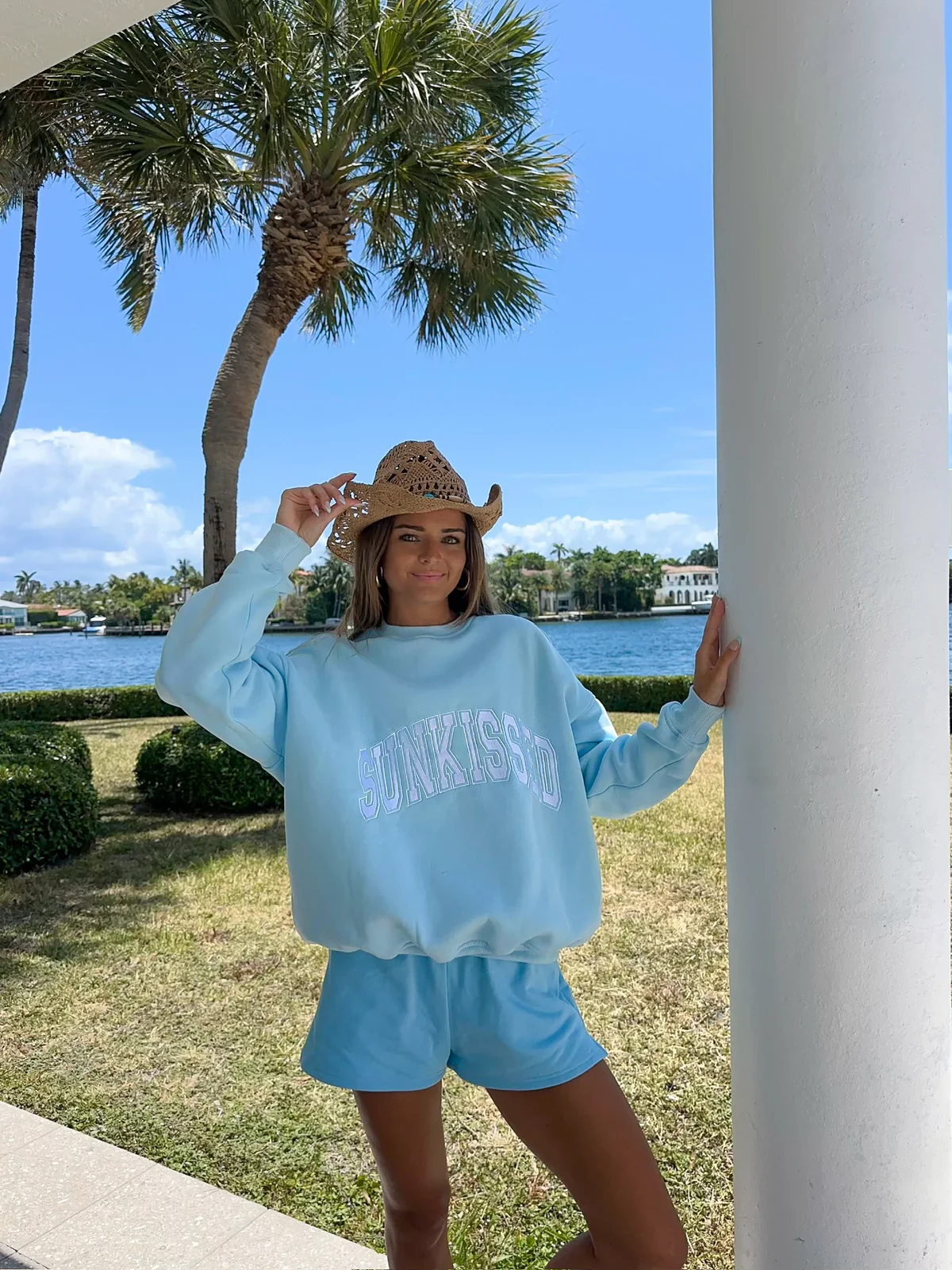 Sunkissed Collegiate Embroider Oversized Crewneck Sweatshirt - Image 20