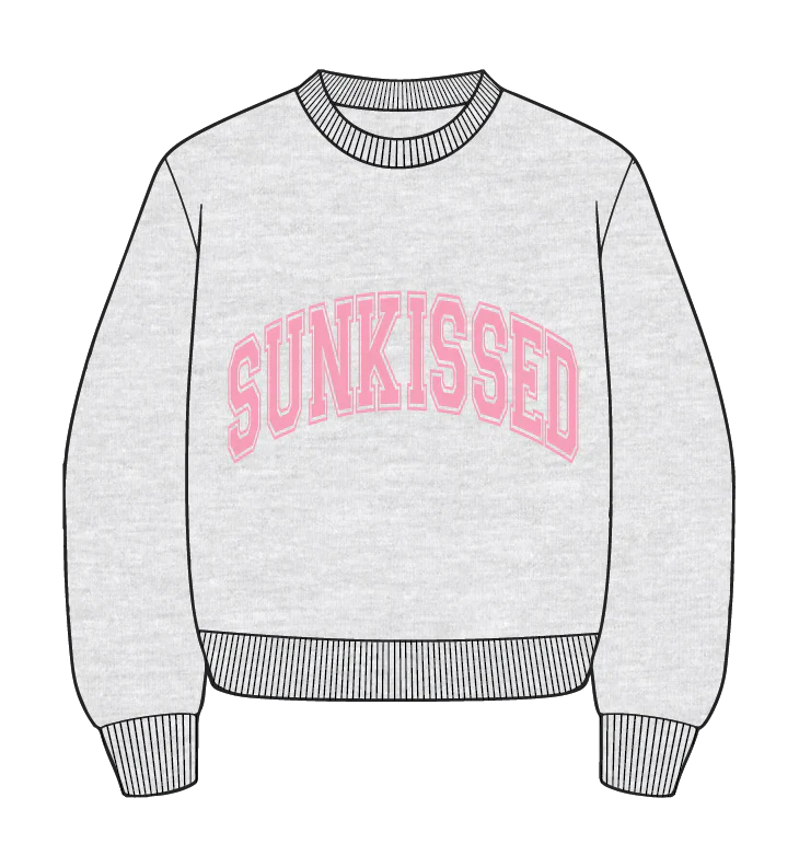 Sunkissed Collegiate Embroider Oversized Crewneck Sweatshirt - Image 29