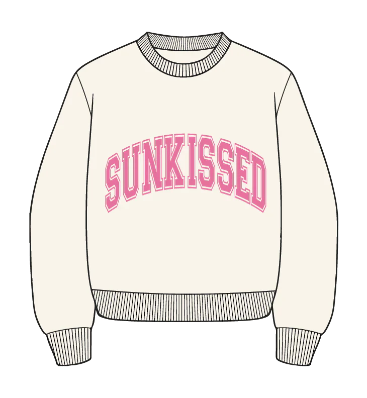 Sunkissed Collegiate Embroider Oversized Crewneck Sweatshirt - Image 31