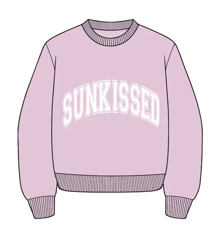 Sunkissed Collegiate Embroider Oversized Crewneck Sweatshirt - Image 32