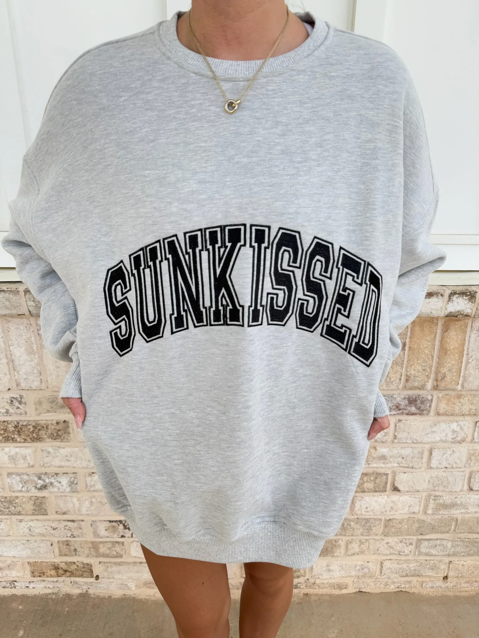 Sunkissed Collegiate Embroider Oversized Crewneck Sweatshirt - Image 37