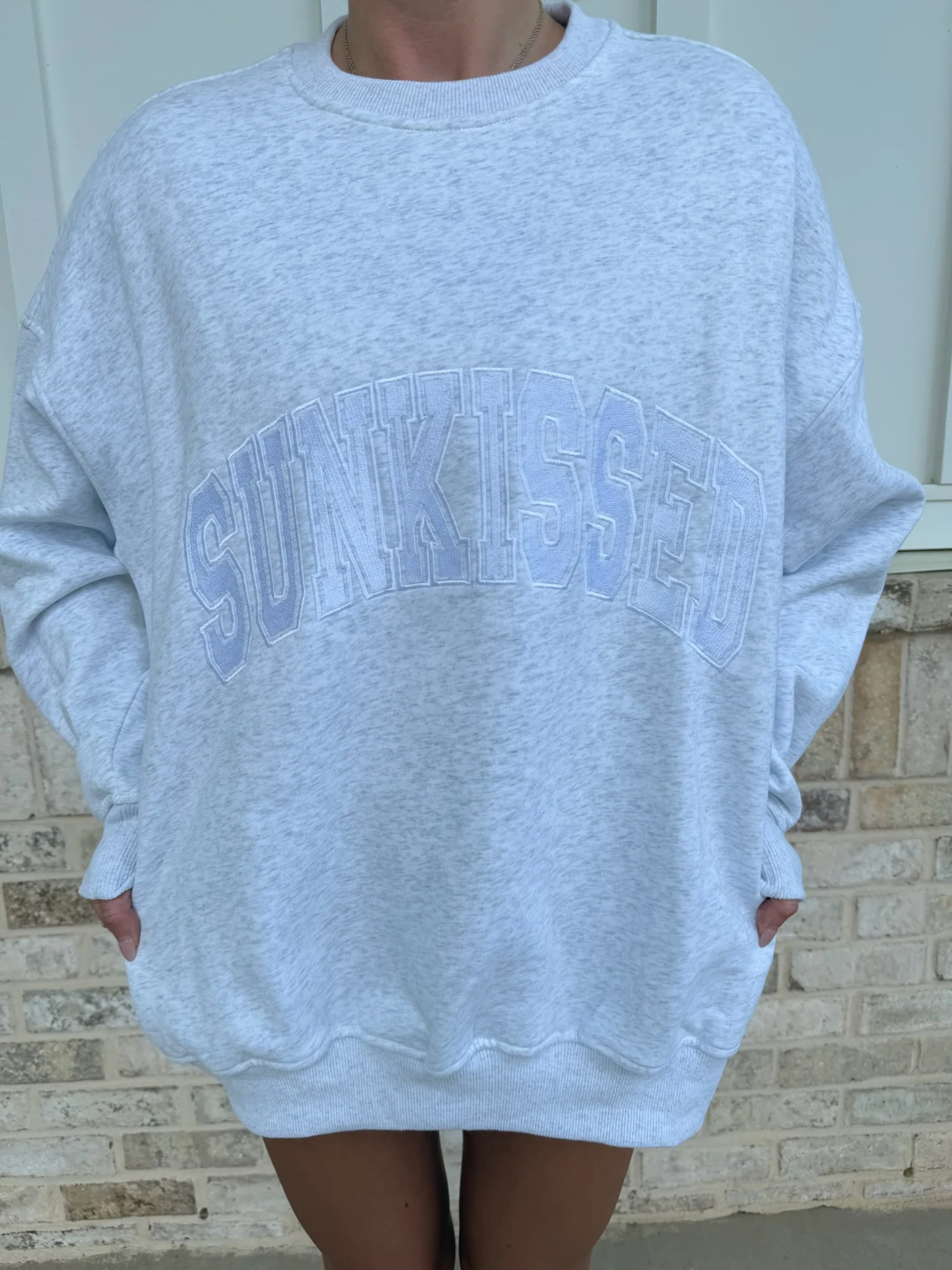 Sunkissed Collegiate Embroider Oversized Crewneck Sweatshirt - Image 49