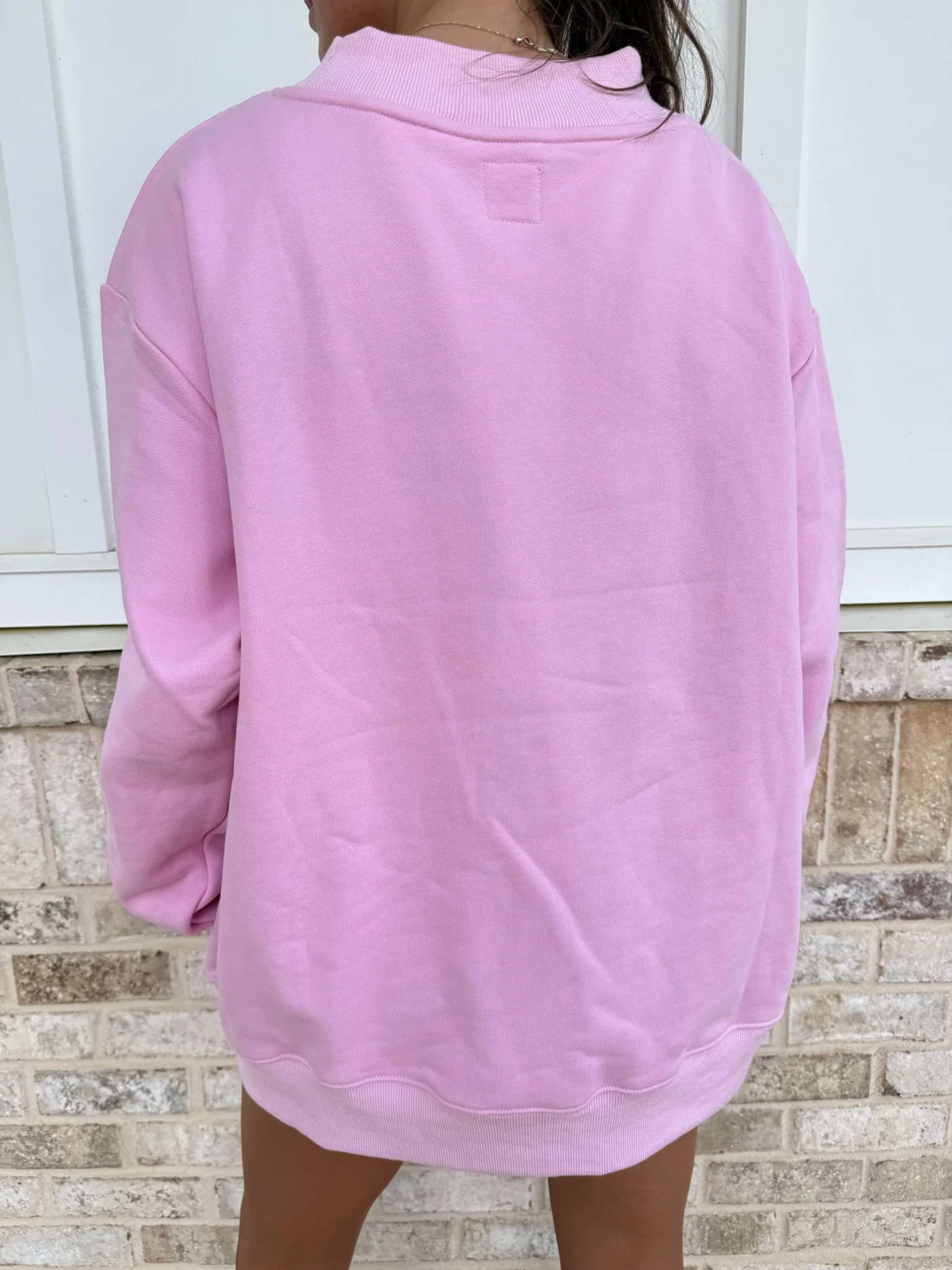Sunkissed Collegiate Embroider Oversized Mockneck Sweatshirt 100% Cotton - Image 22