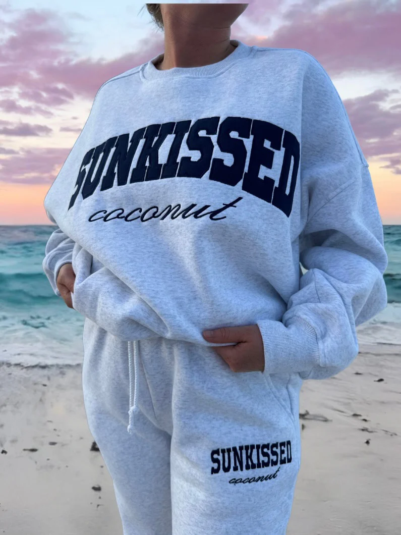 Pearl Grey Newport Sunkissed Sweatshirt - Image 9
