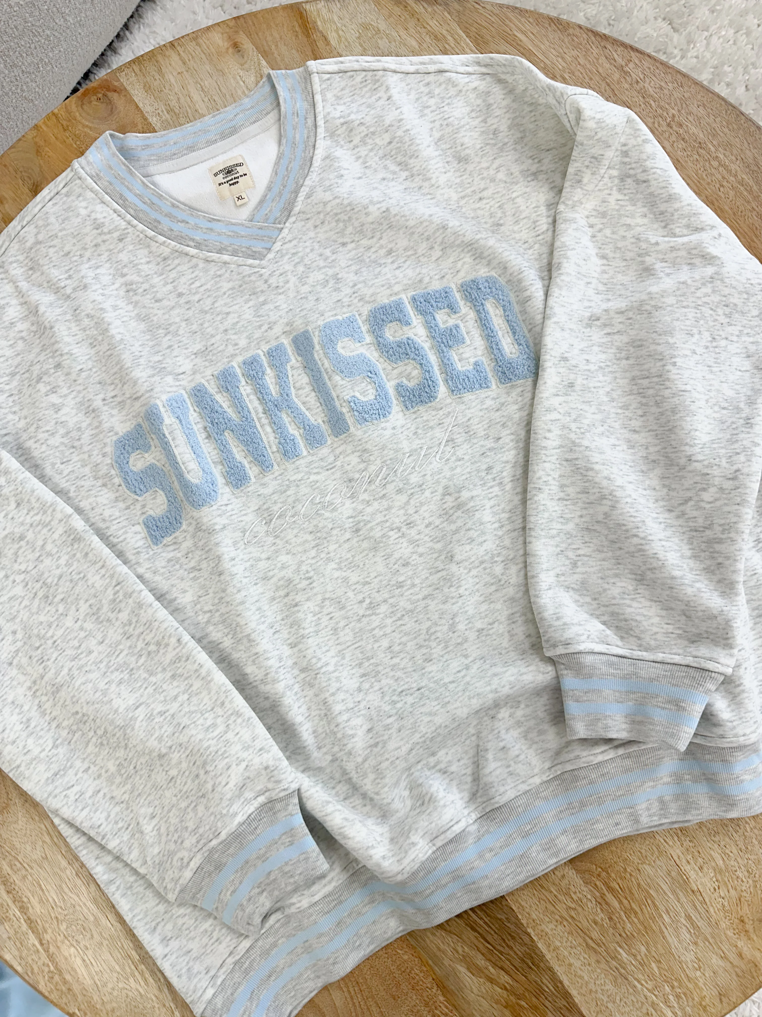 Sunkissed Preppy Embroider Sweatshirt - Image 3