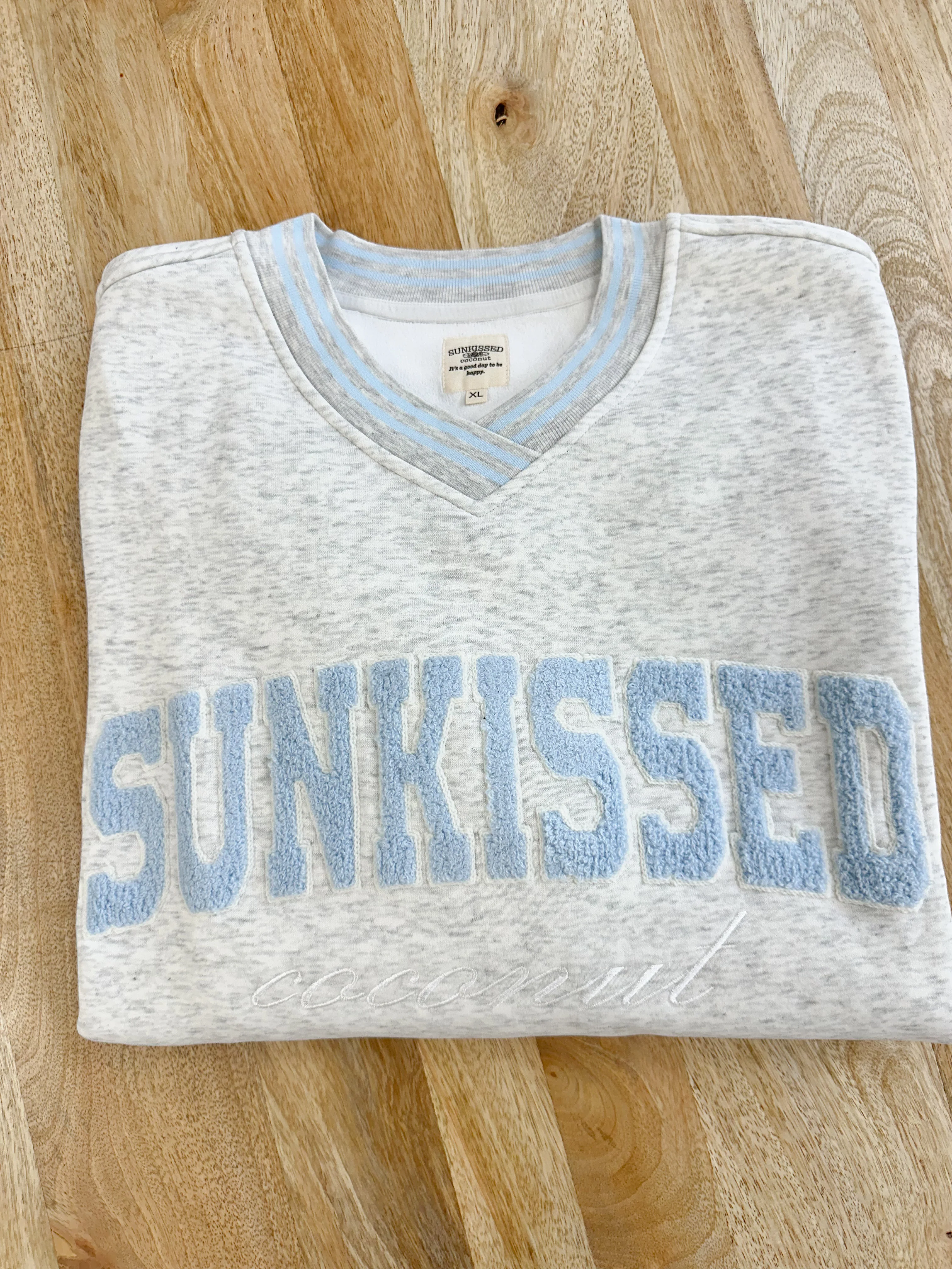 Sunkissed Preppy Embroider Sweatshirt - Image 4