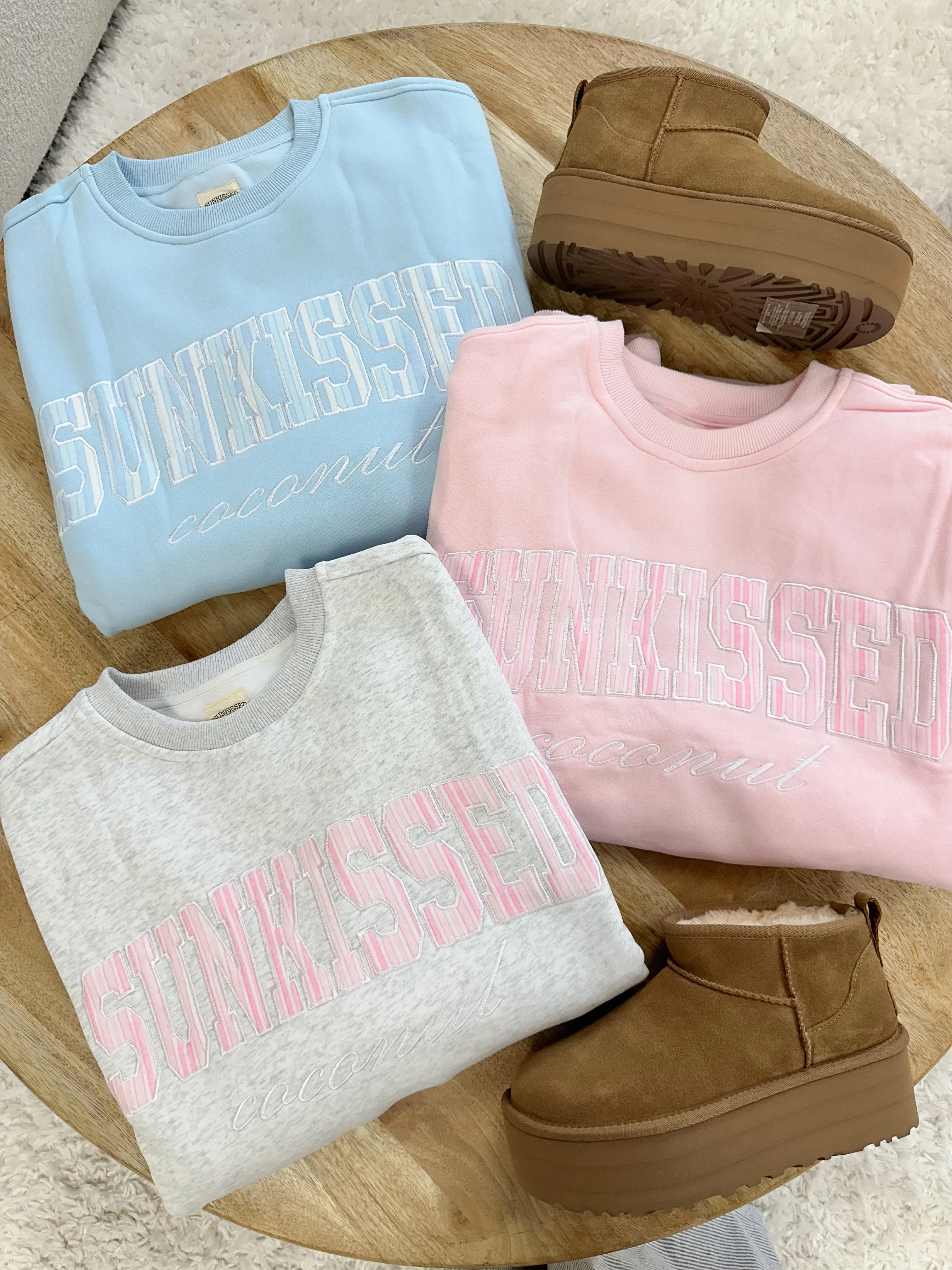 Pearl Grey Sunkissed In Vogue Striped Sweatshirt - Image 4