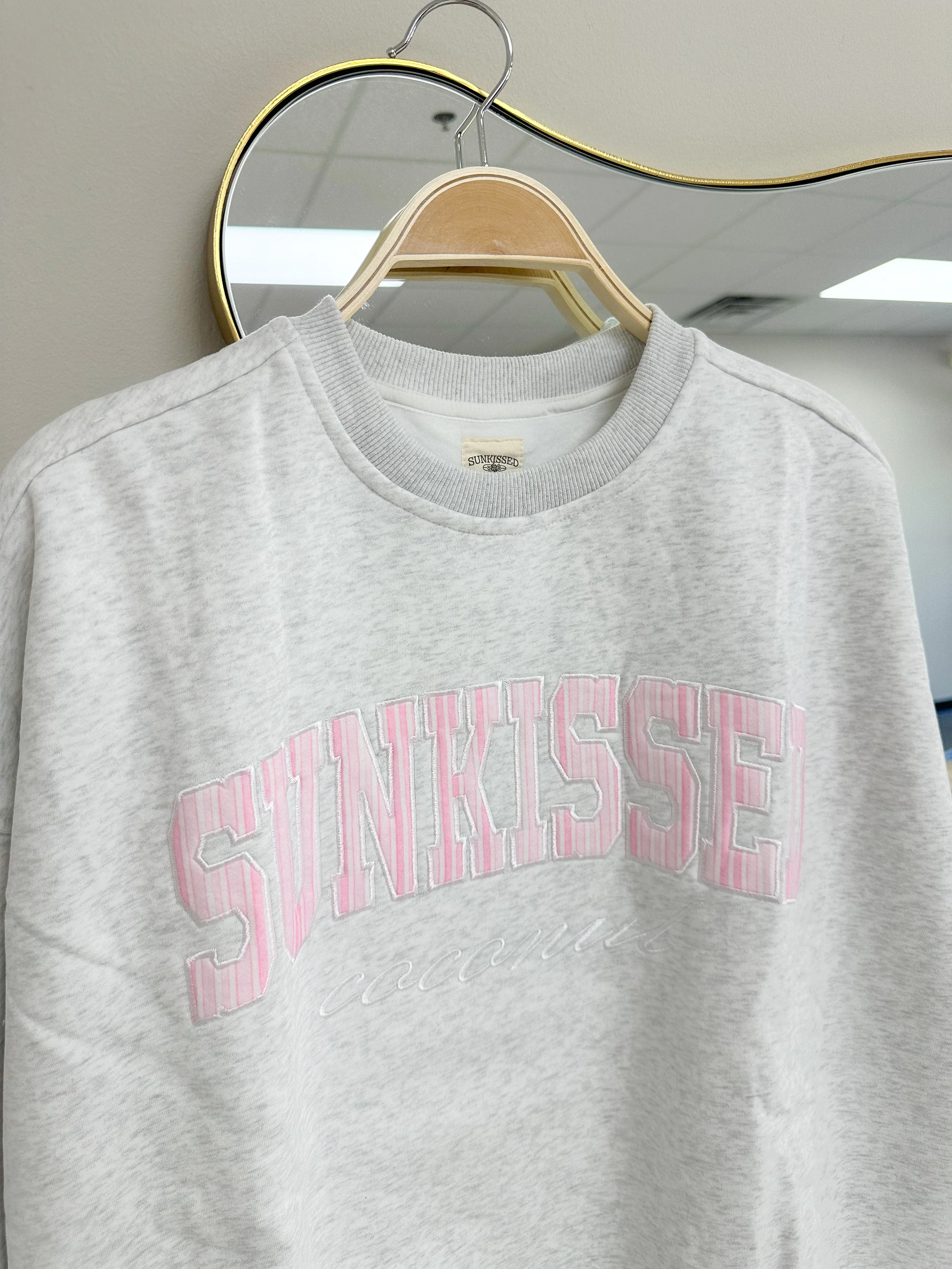 Pearl Grey Sunkissed In Vogue Striped Sweatshirt - Image 5