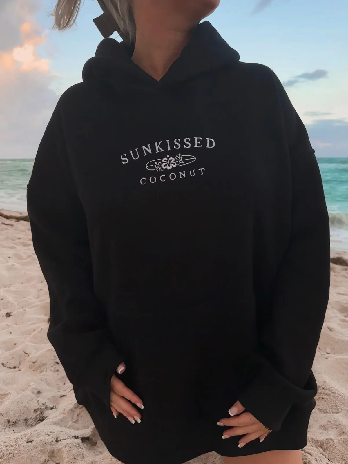 Sunkissedcoconut Embroider Oversized Hoodie - Image 11