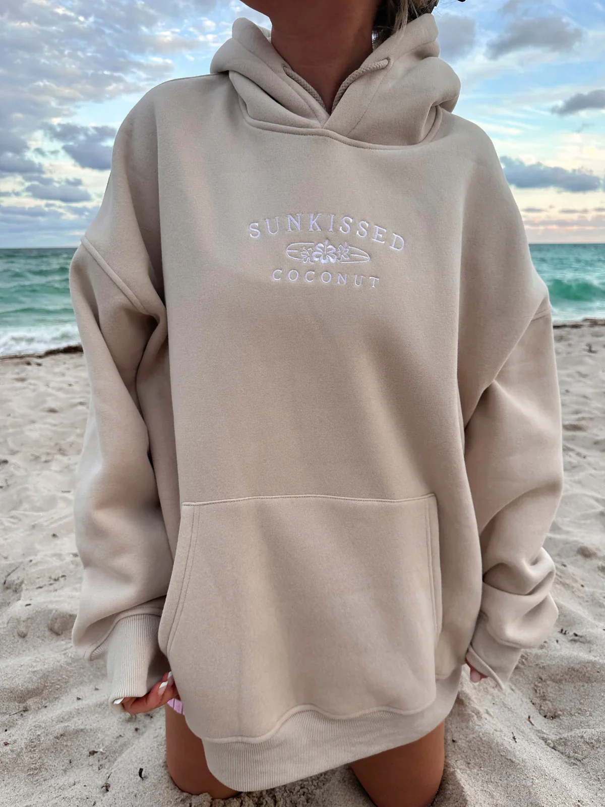 Sunkissedcoconut Embroider Oversized Hoodie - Image 14