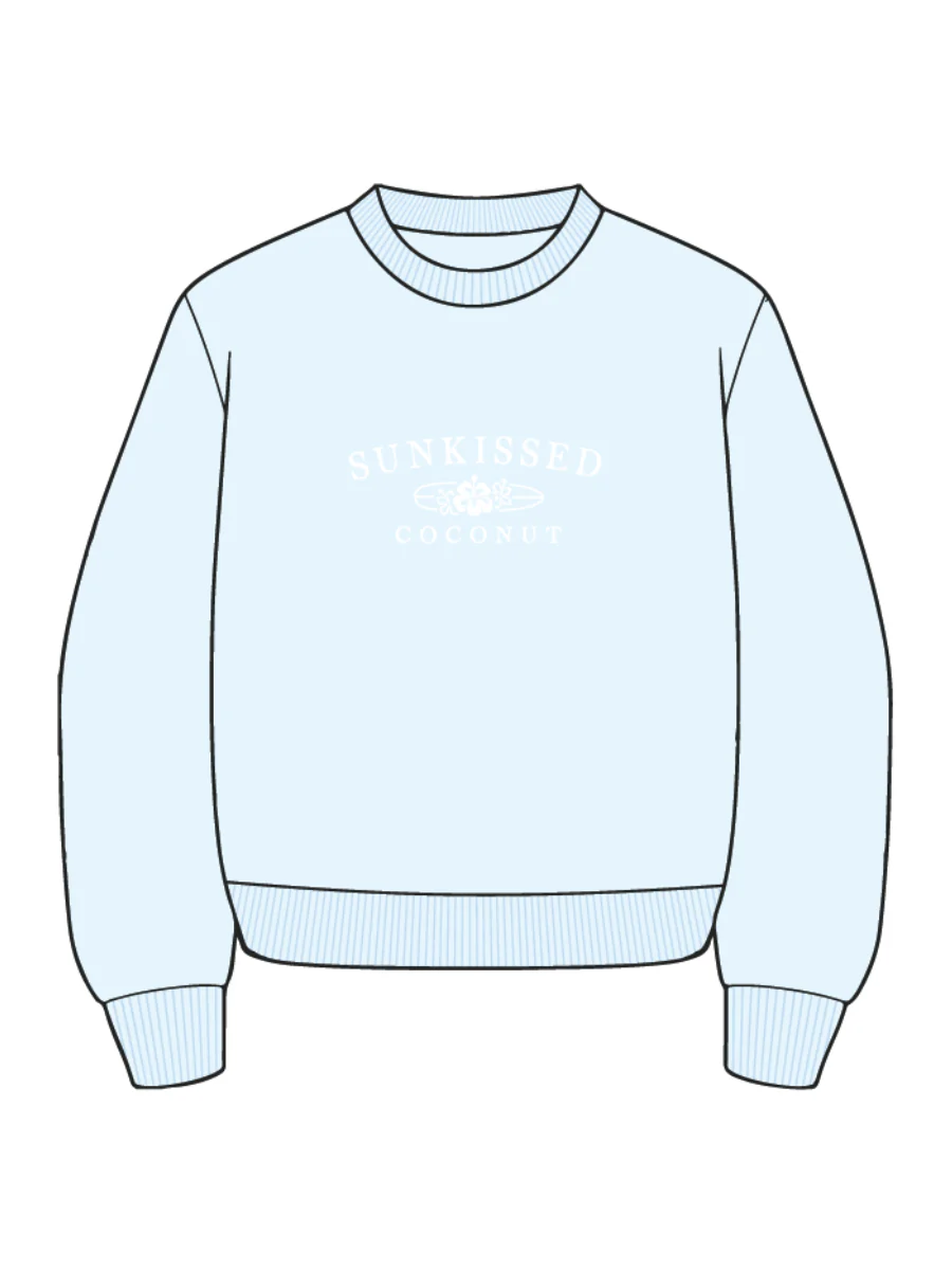 Sunkissedcoconut Embroider Oversized Crewneck Sweatshirt - Image 2